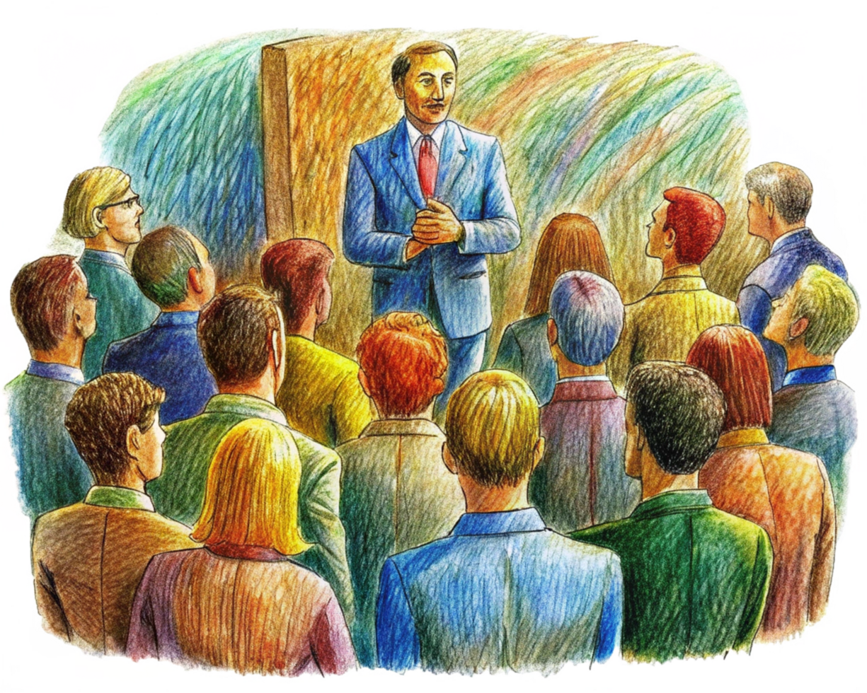 Project Leader Presenting Results in Transparent Background png