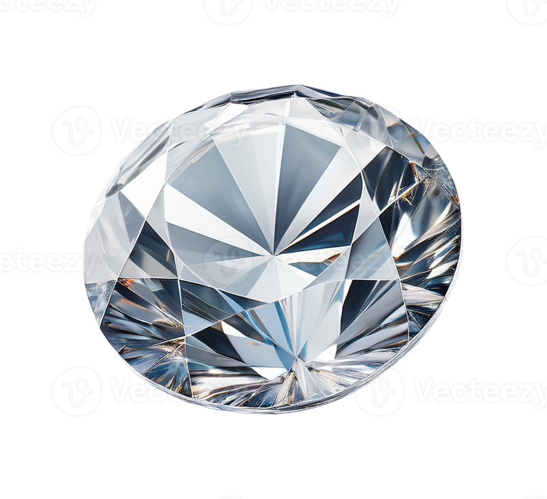Sparkling Diamond Gemstone on Transparent Background png