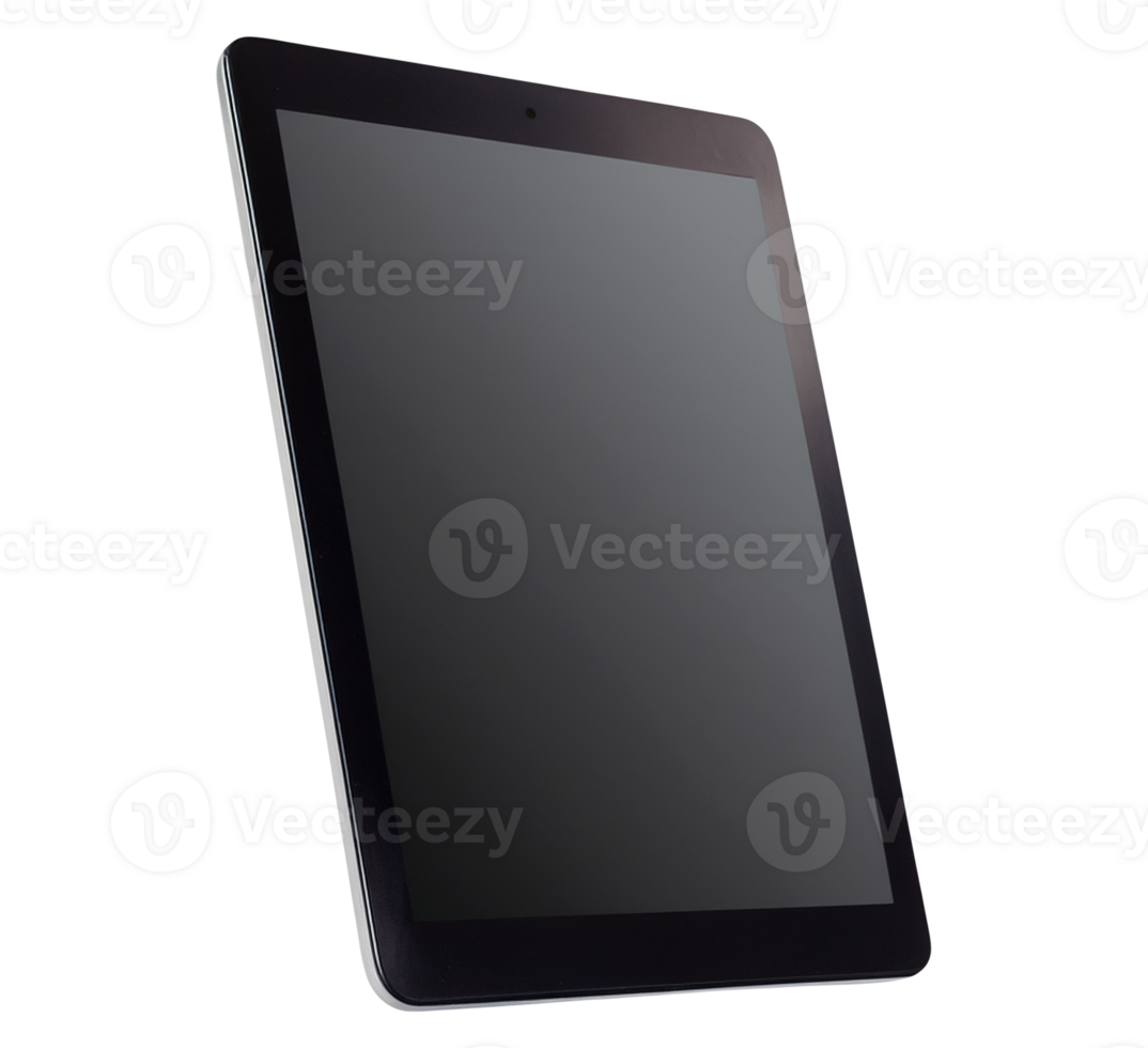Black tablet computer device with touchscreen png
