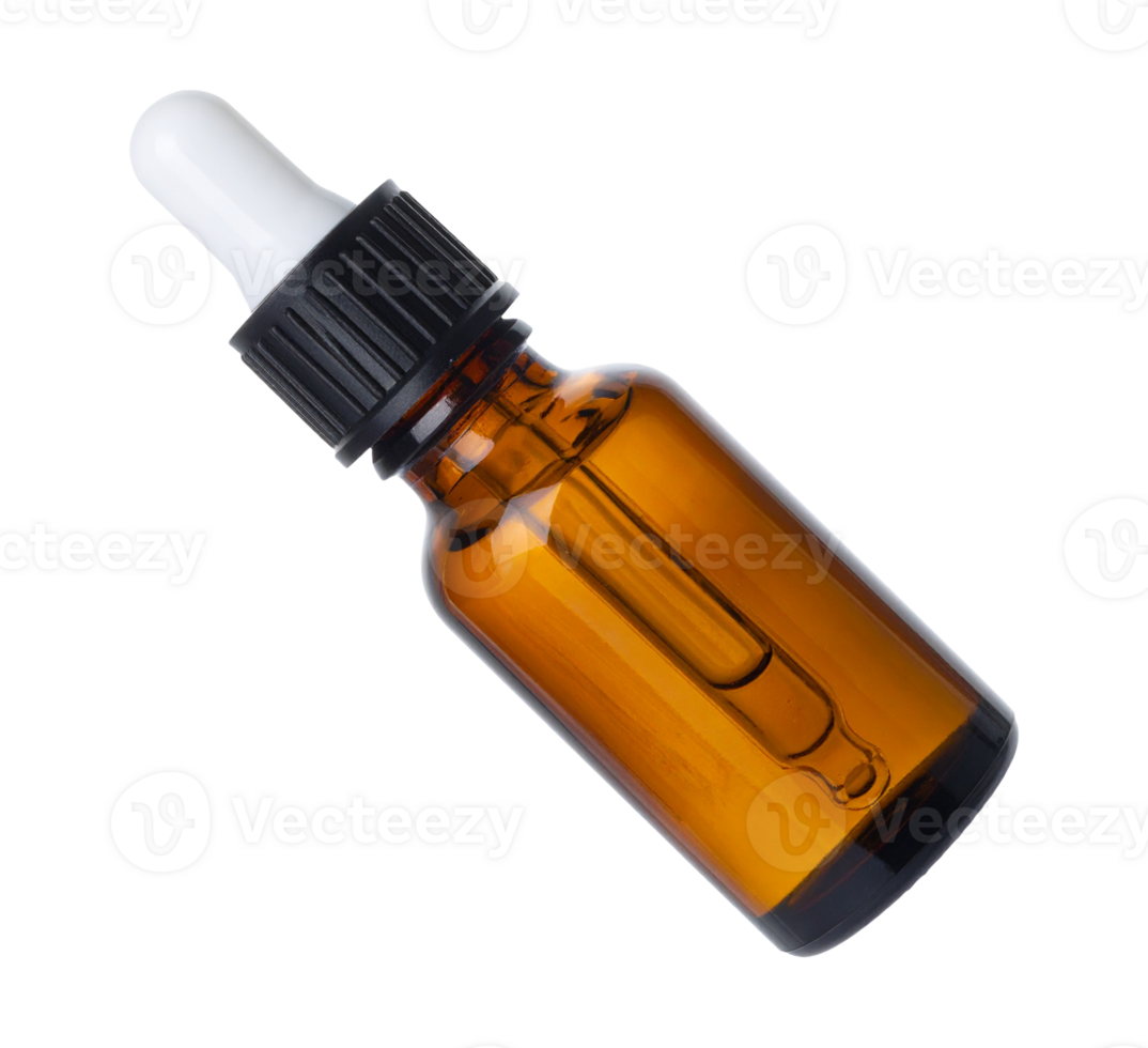 Amber Glass Dropper Bottle with Essential Oil or Serum png
