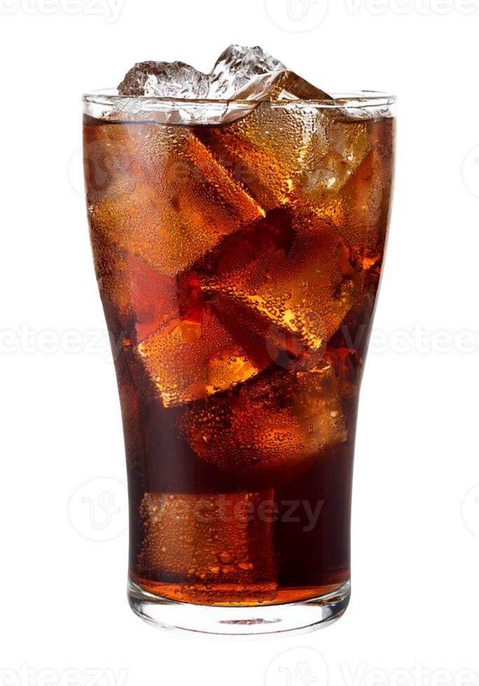 Isolated ice coke on transparent background png