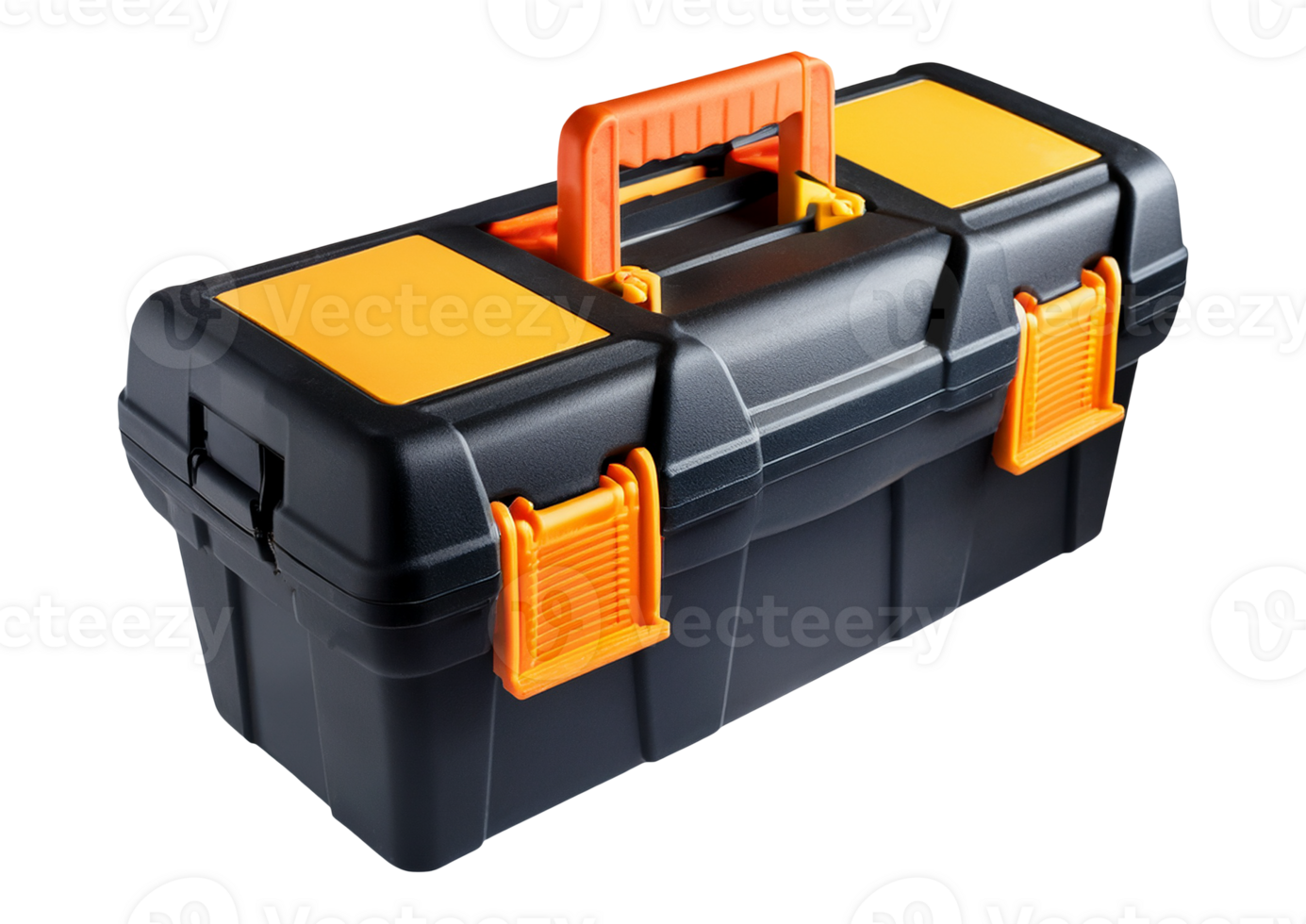 Black and Orange Toolbox for Tools and Equipment Storage png