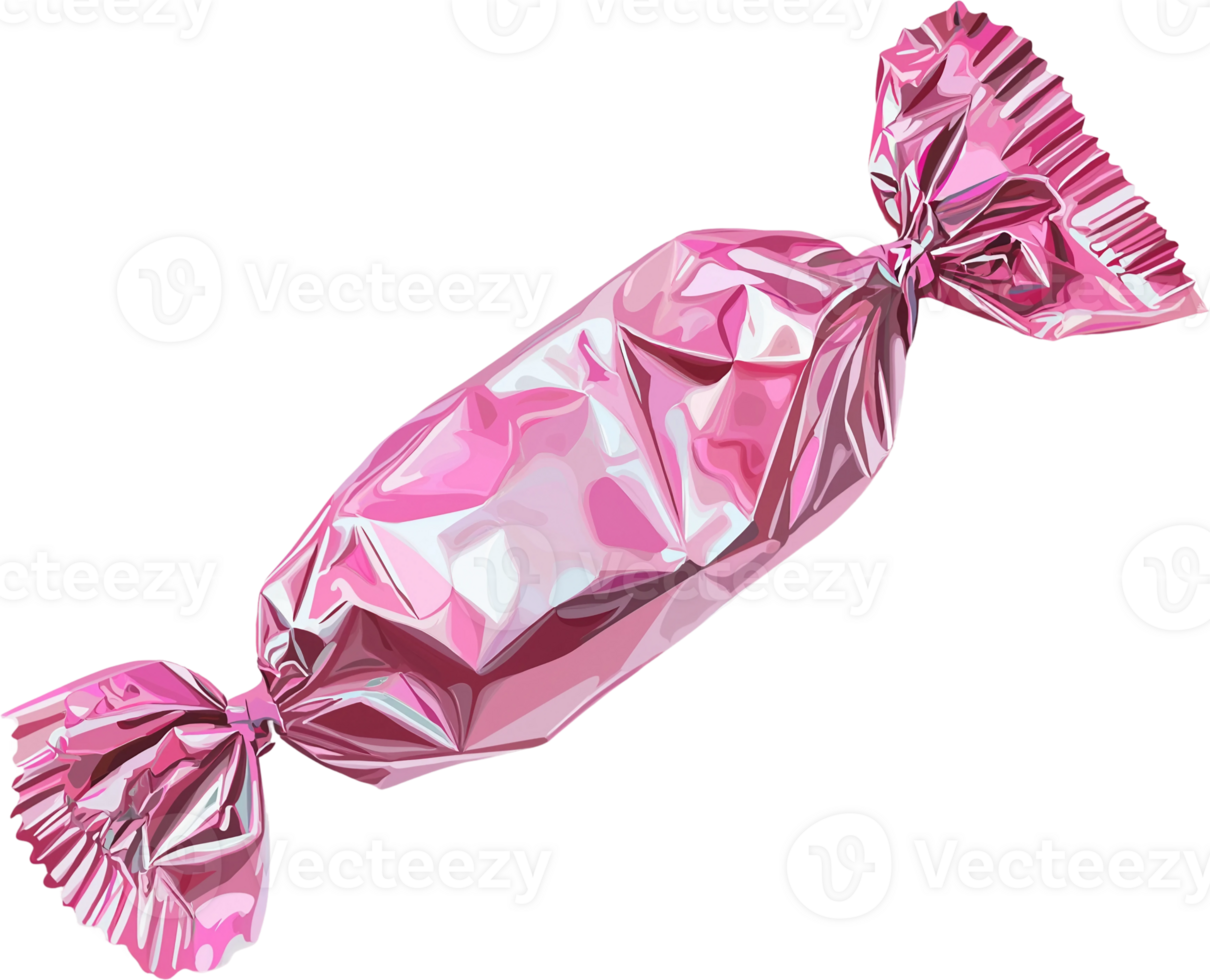 a pink candy wrapper on a transparent background png