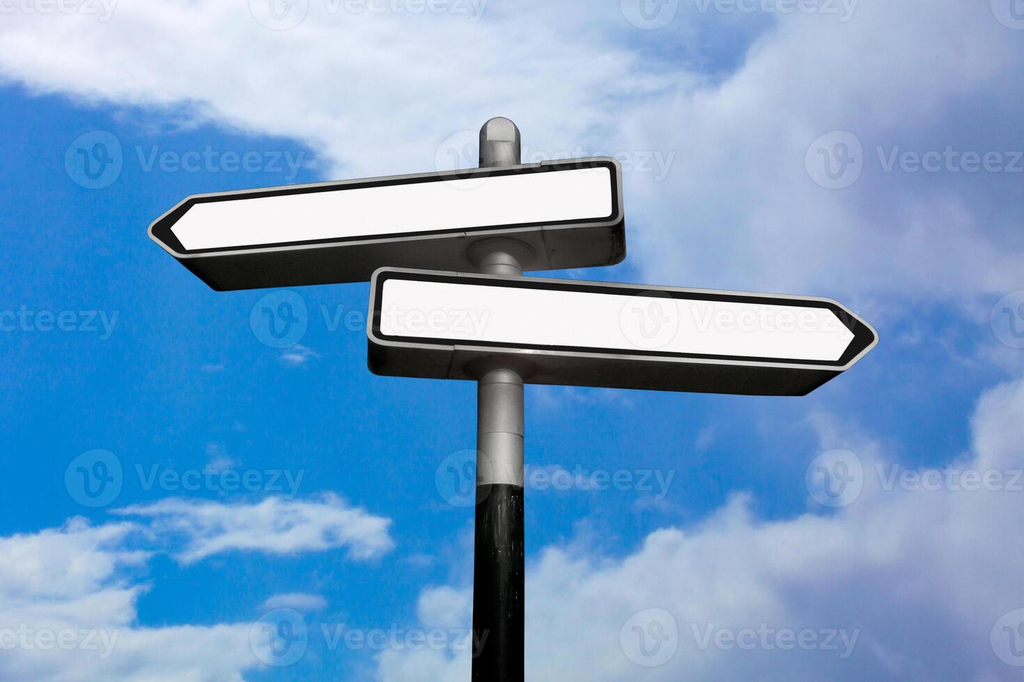 Two French direction signs with copy space photo
