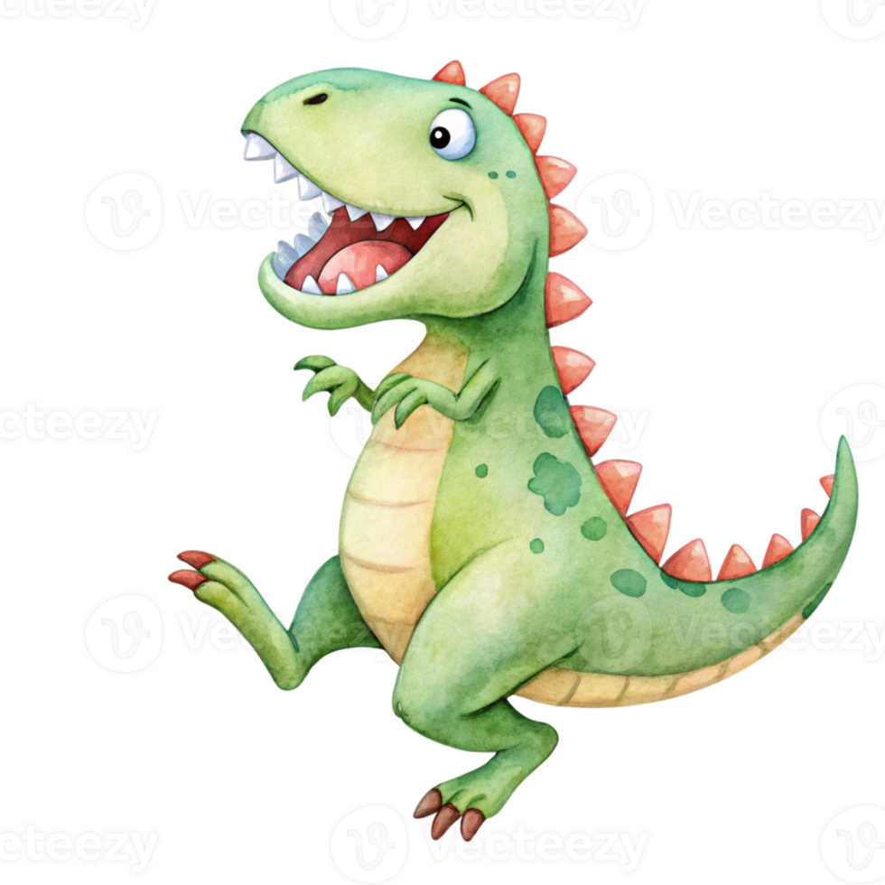 A cartoon dinosaur with its mouth open png