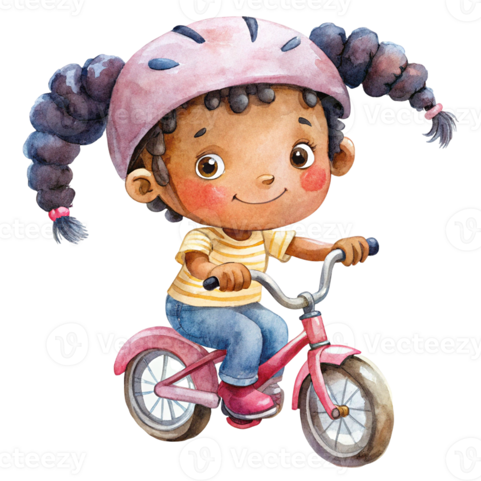 a little girl riding a bike png