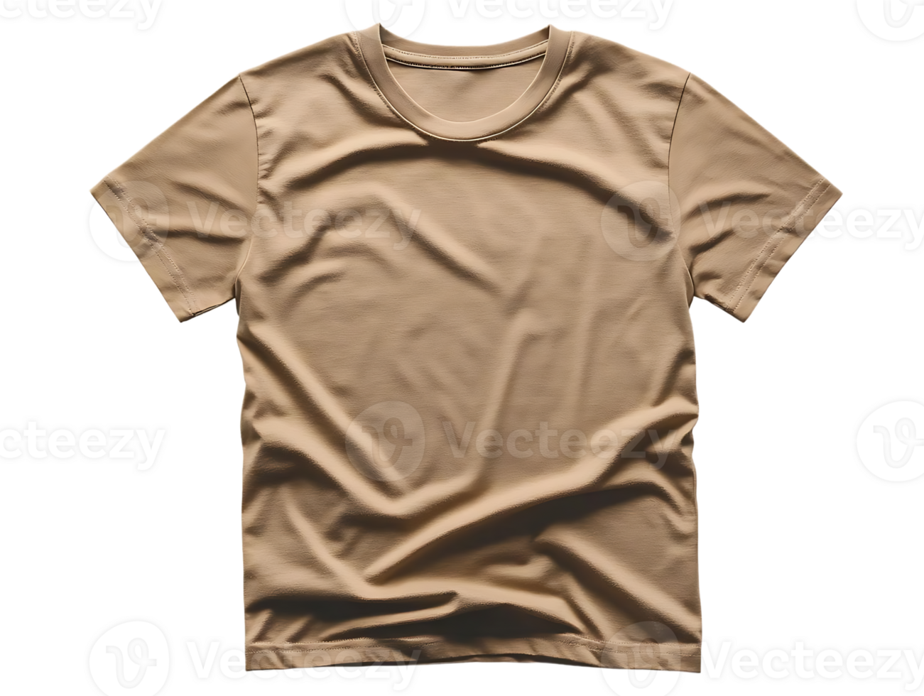 Beige T-Shirt Mockup, Create Designs on Transparent Background png