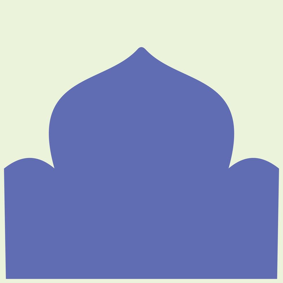 Mosque icon in flat style. Flat illustration of mosque icon for web design. Suitable for religious design purposes in poster elements, banners, moslem greeting cards vector