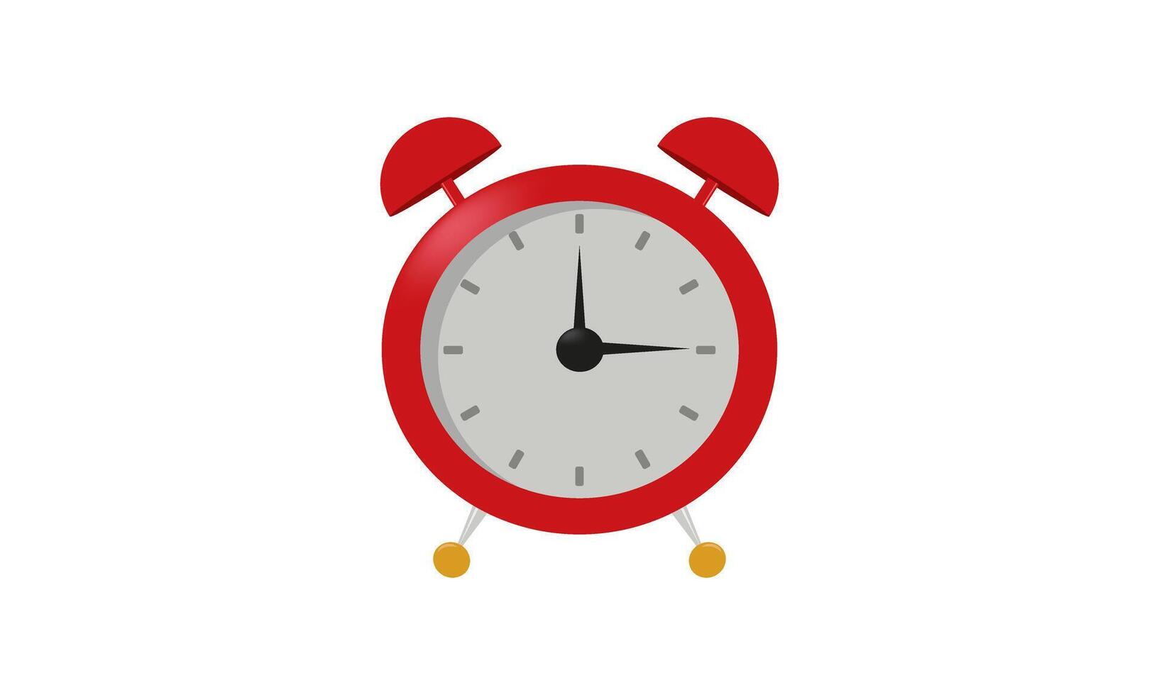 Ringing alarm clock design vector