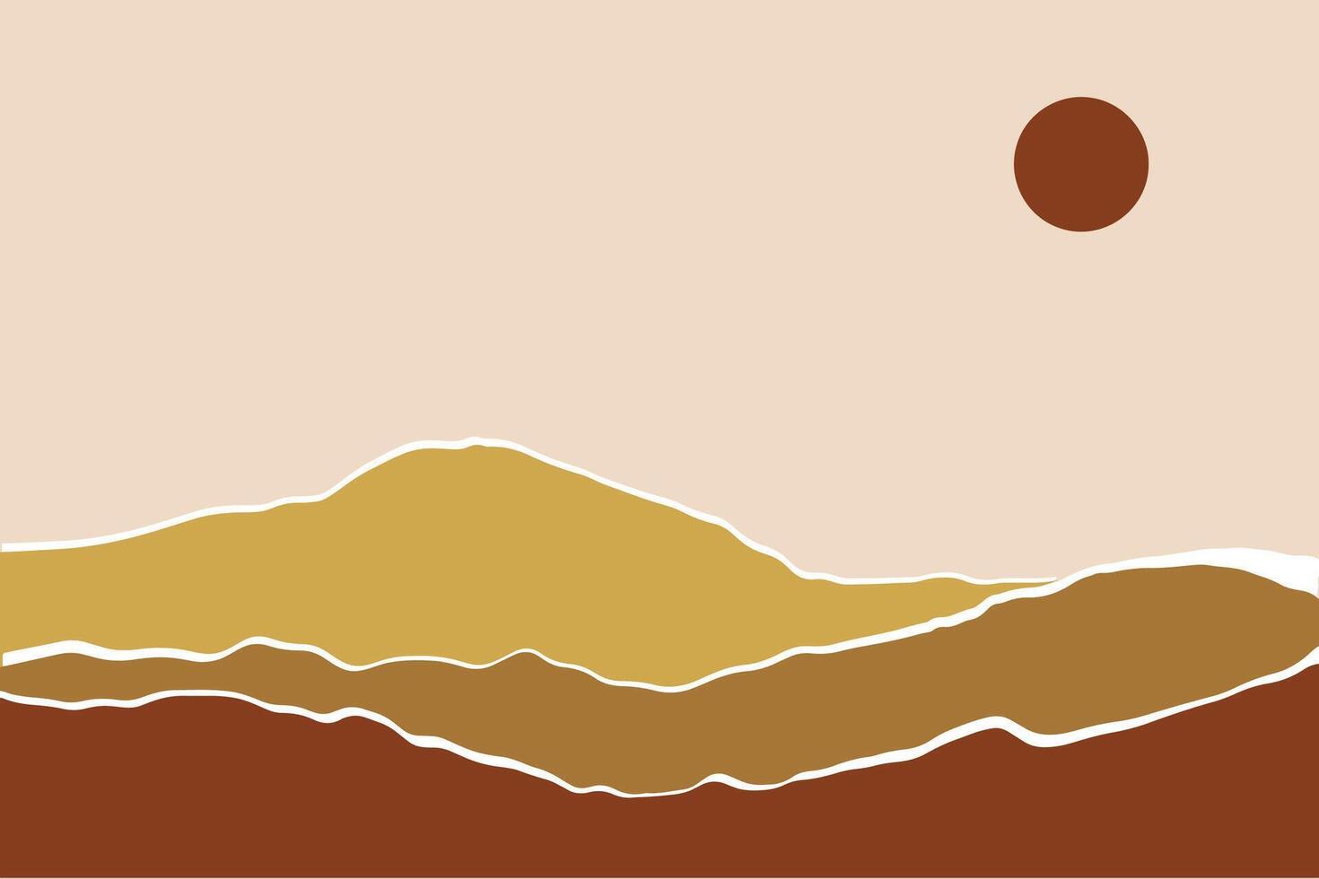 Minimalist style sand dessert vector