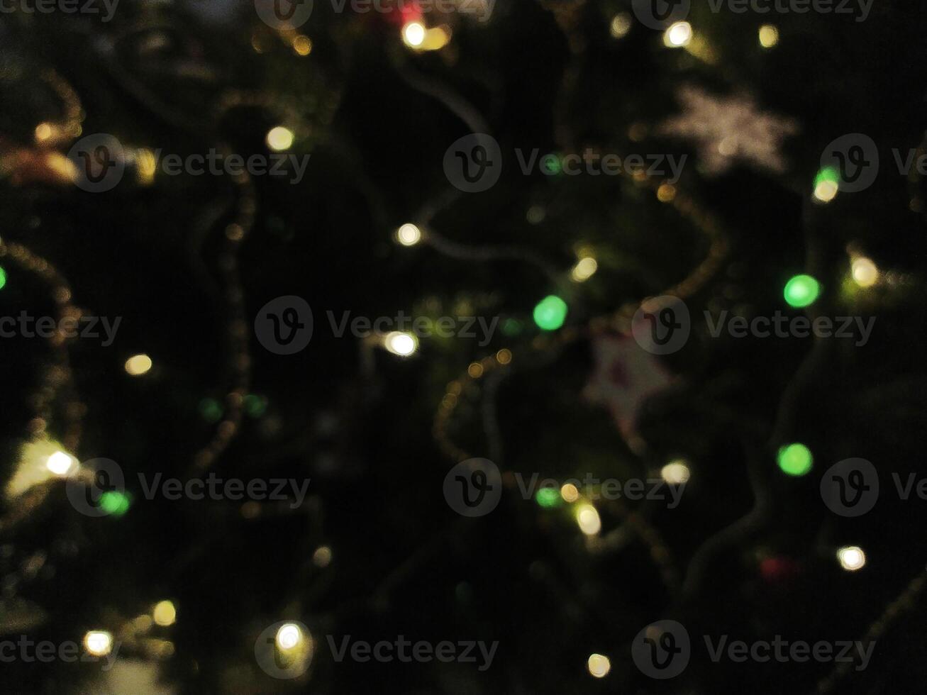 Enchanting bokeh of warm and cool lights, perfect for holiday or festive designs. Use as a background, overlay, or texture to add a magical touch to your projects. photo