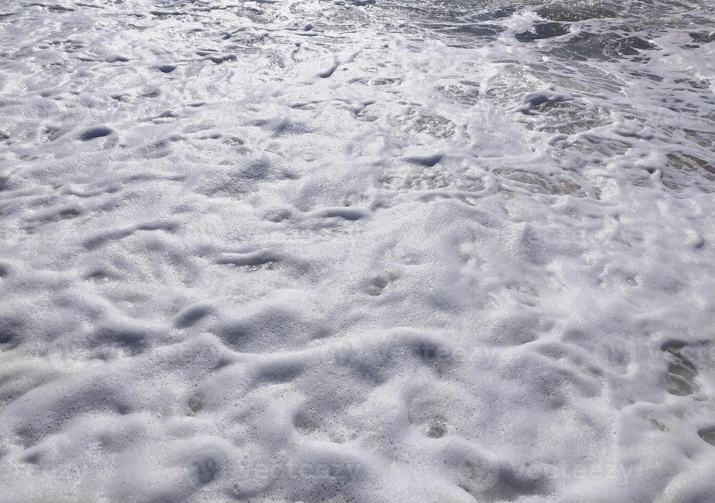 beach midday with gentle waves lapping the shore and clear blue skies inviting relaxation photo