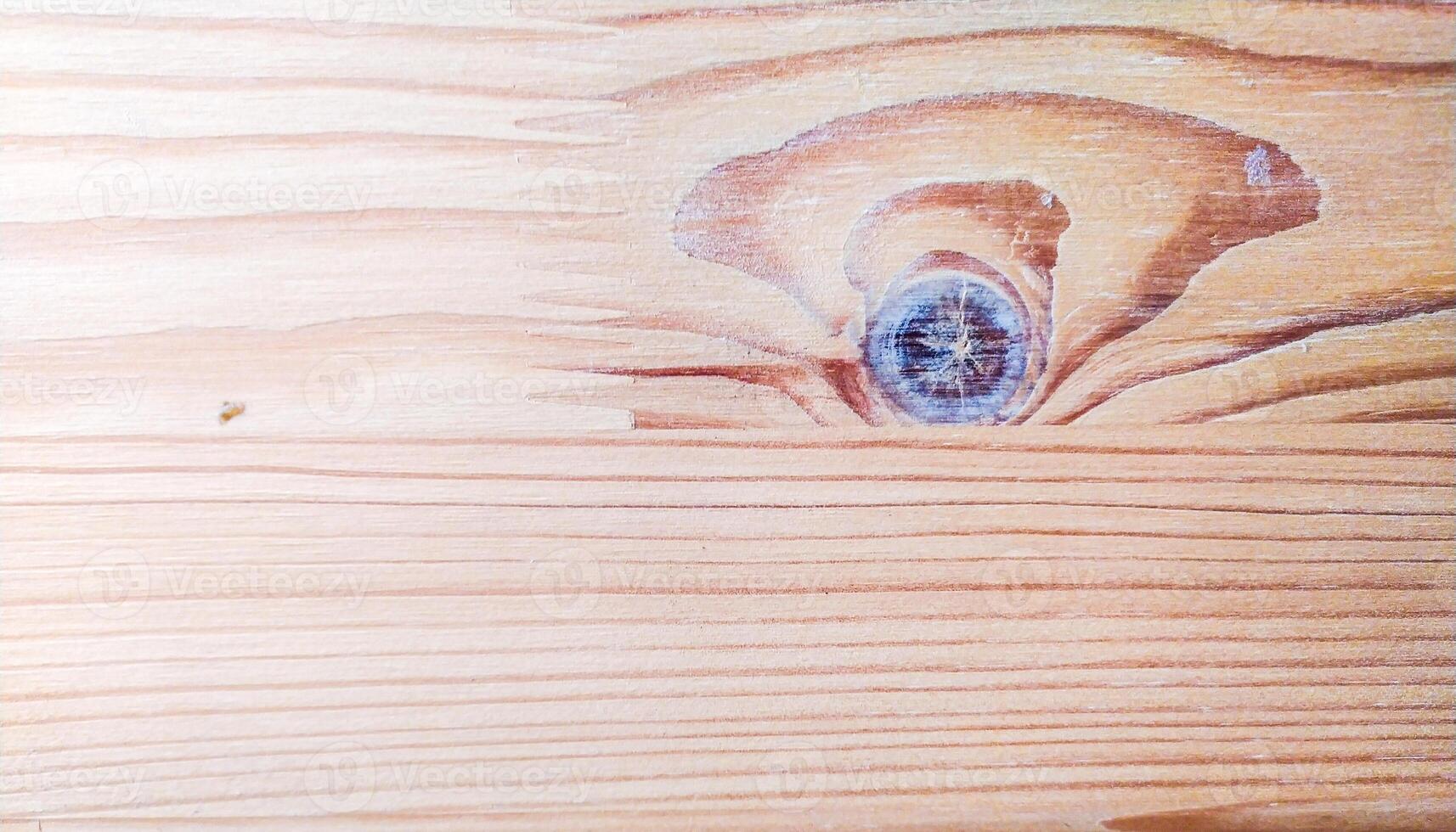 Detailed wood texture showing natural grain and a prominent knot. Warm tones. Perfect for backgrounds, design elements, or natural resource themed visuals. photo