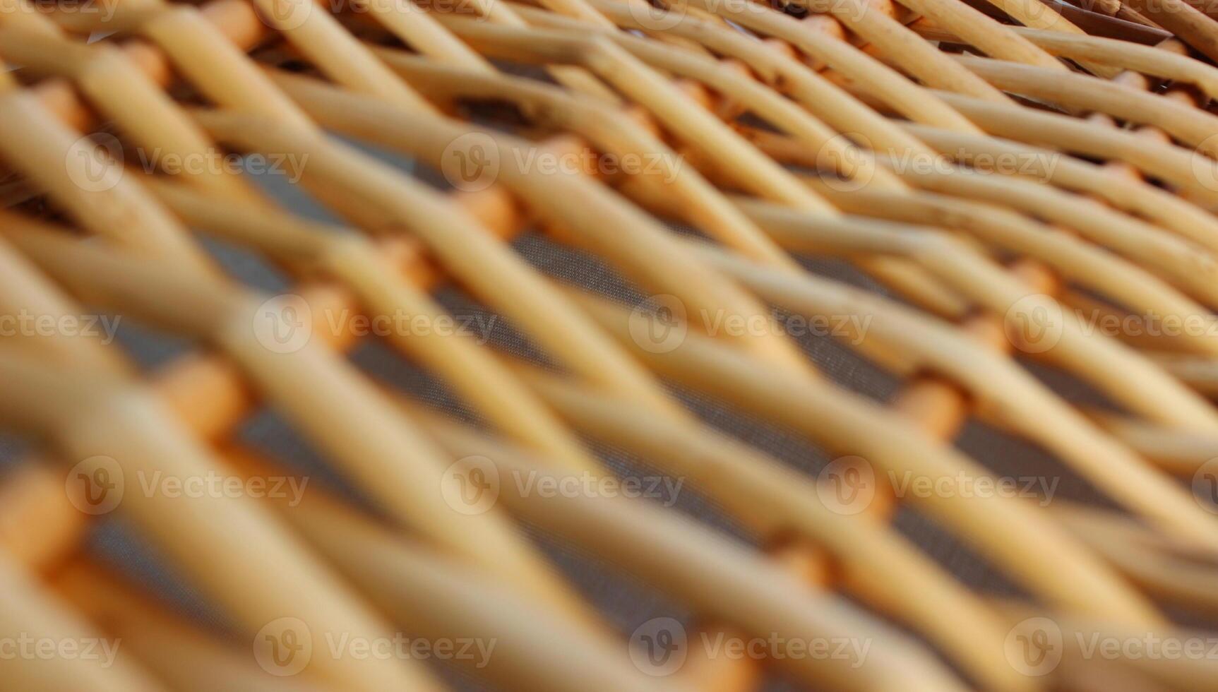 Soft Focus Stock Photo Of Rattan Element Of Traditional Handmade Furniture. Detailed Weaved Surface Background