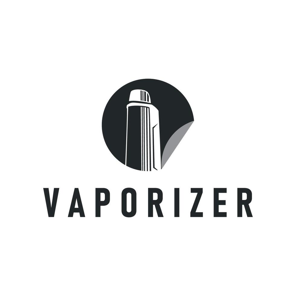 vape logo silhouette design simple vintage retro old concept vape accessories shop vector