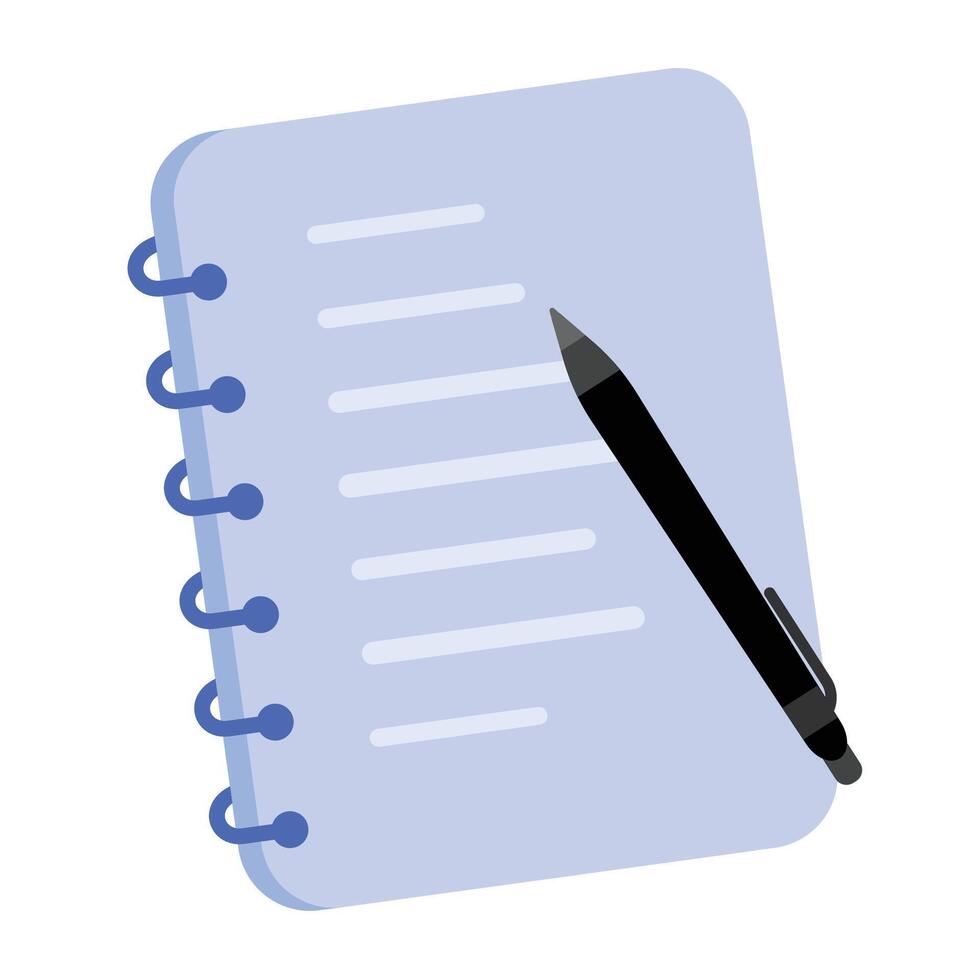 notebook to write something isolated on a white background vector