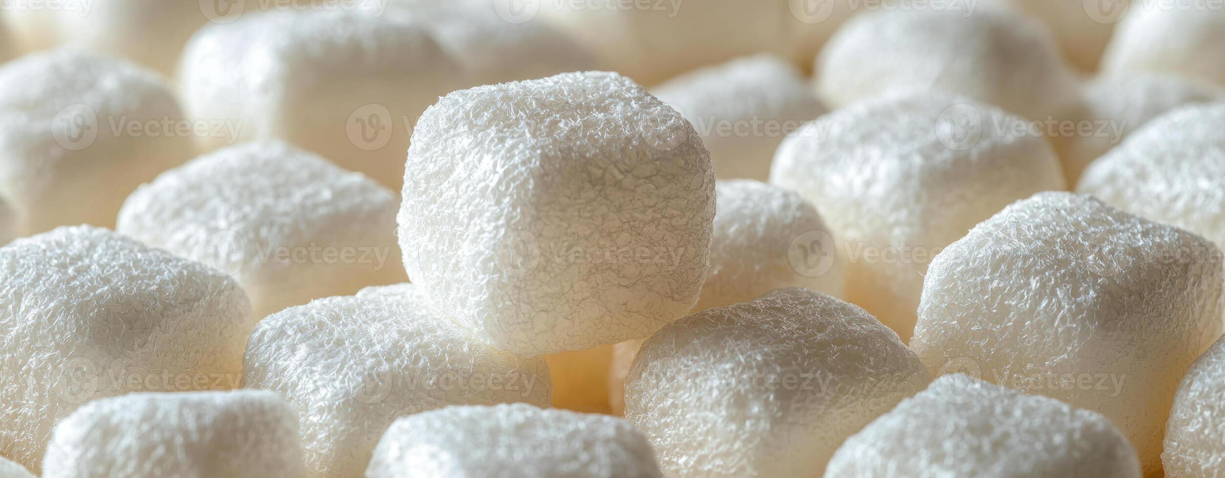 A Close up of biodegradable packing peanuts showcasing eco friendly shipping solutions photo