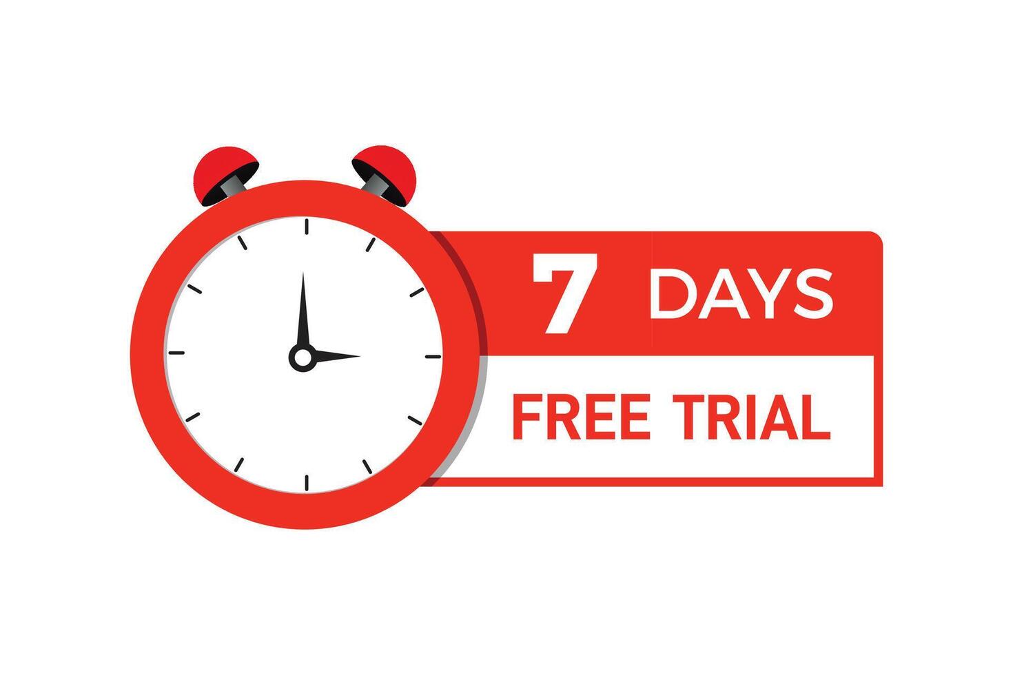7 days free trial satisfaction promotion design vector