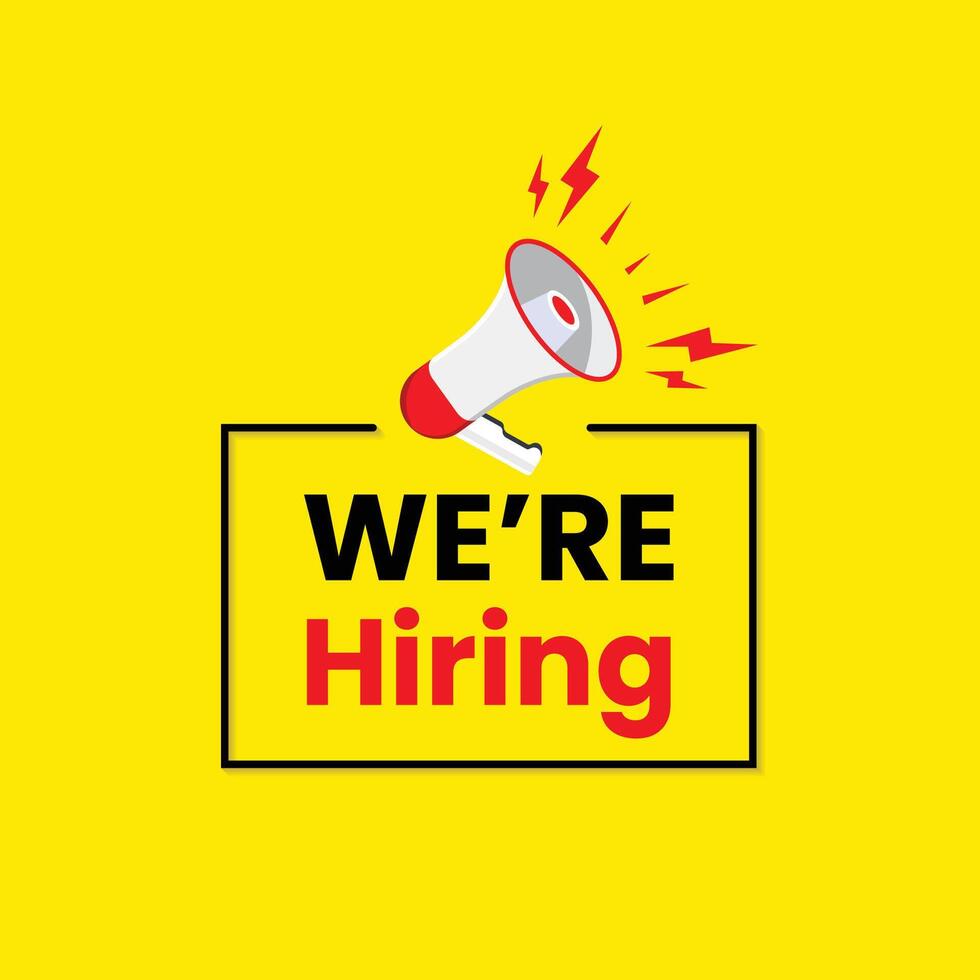 we are hiring design illustration vector