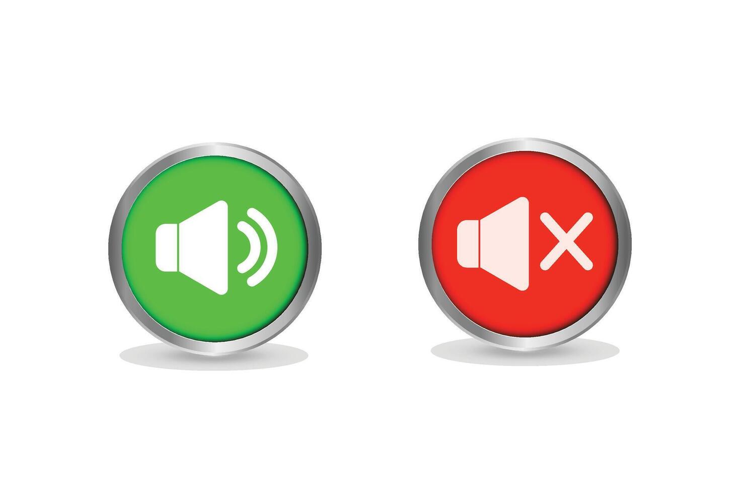 Sound and mute symbol illustration vector