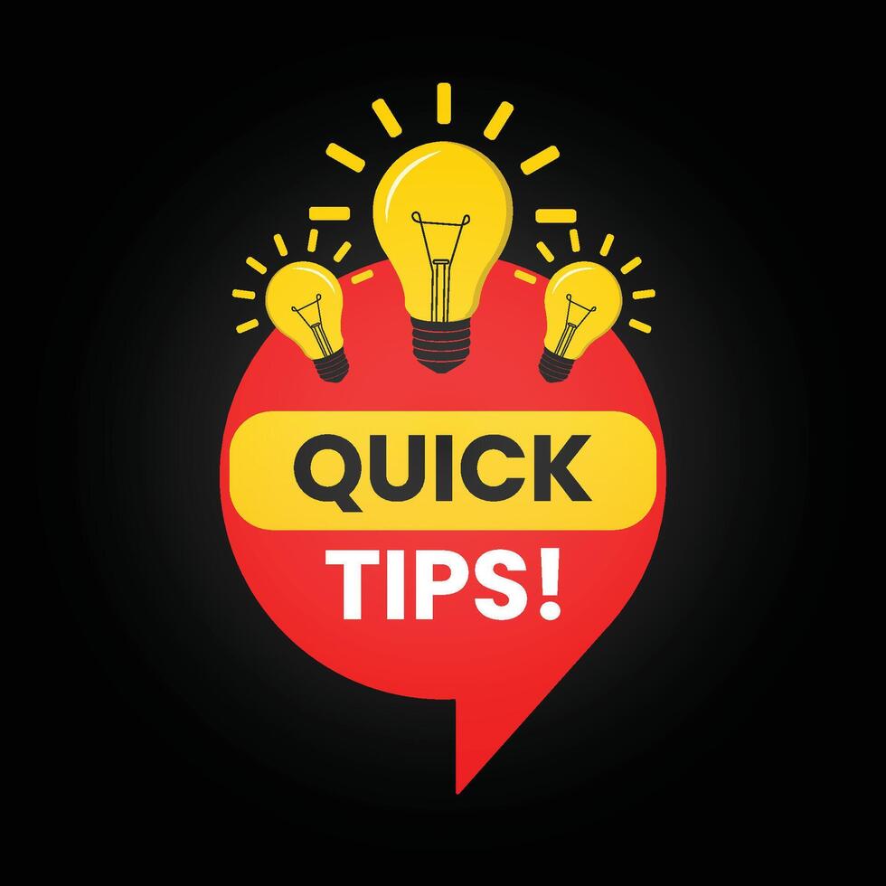 quick tips logo design vector