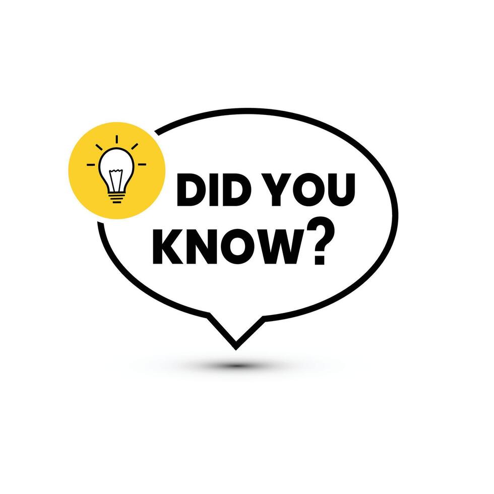Did you know question illustration vector