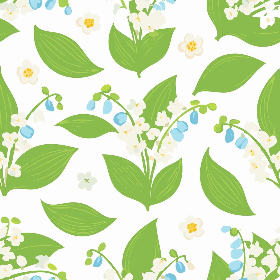 Lily of the Valley Floral Pattern vector