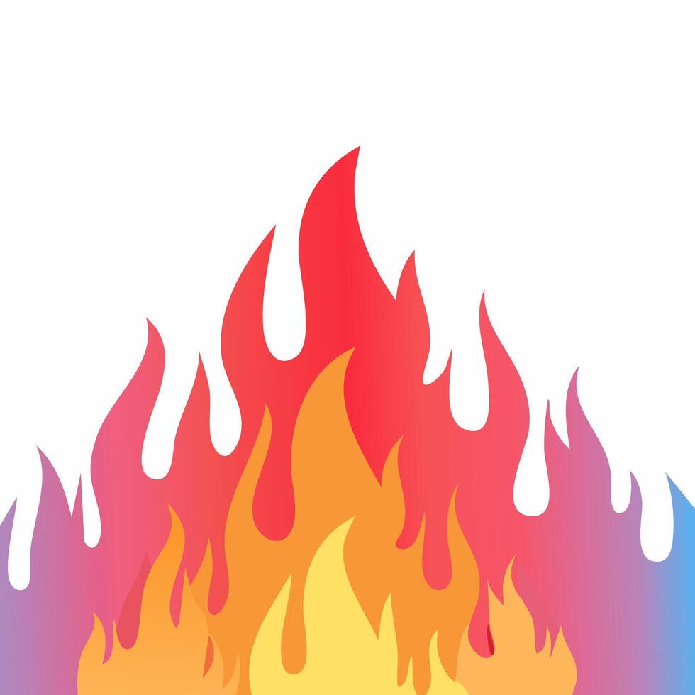 Multicolored Fire Gradient Background vector