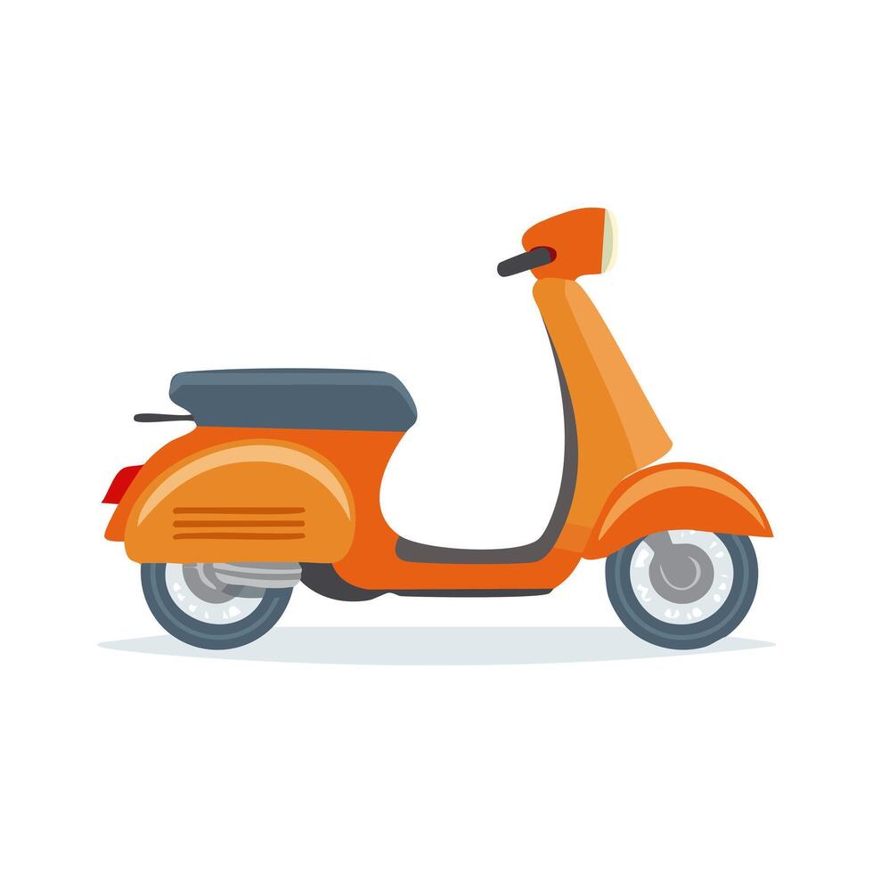 scooter in white background vector