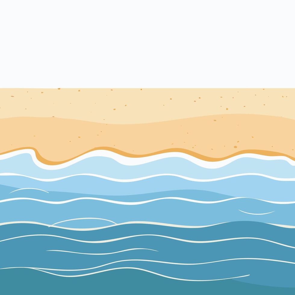 Waves Lapping at a Sandy Cove vector
