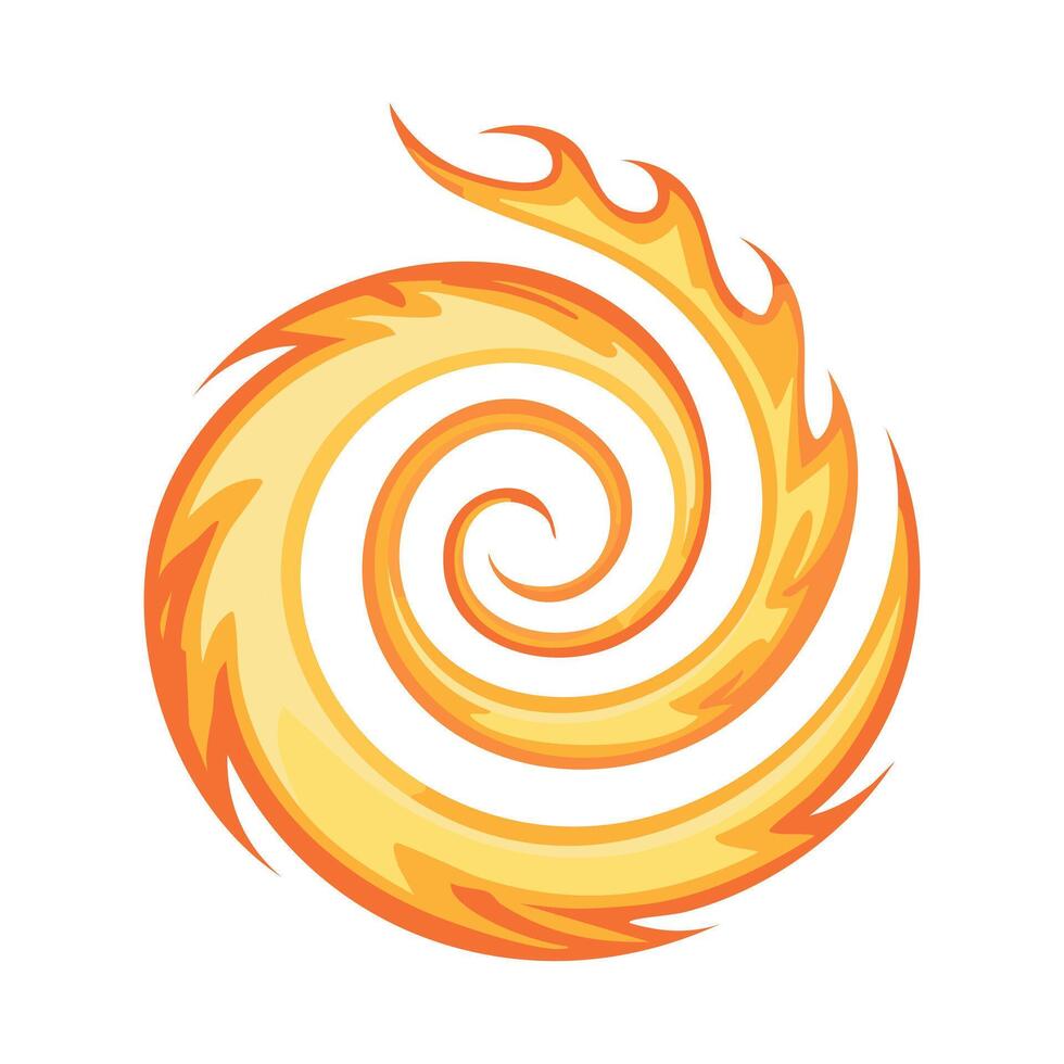 Fire forming spirals or vortexes vector