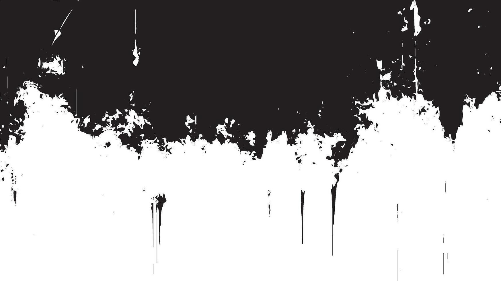 Grunge Black and White Dripping Paint Texture Background vector