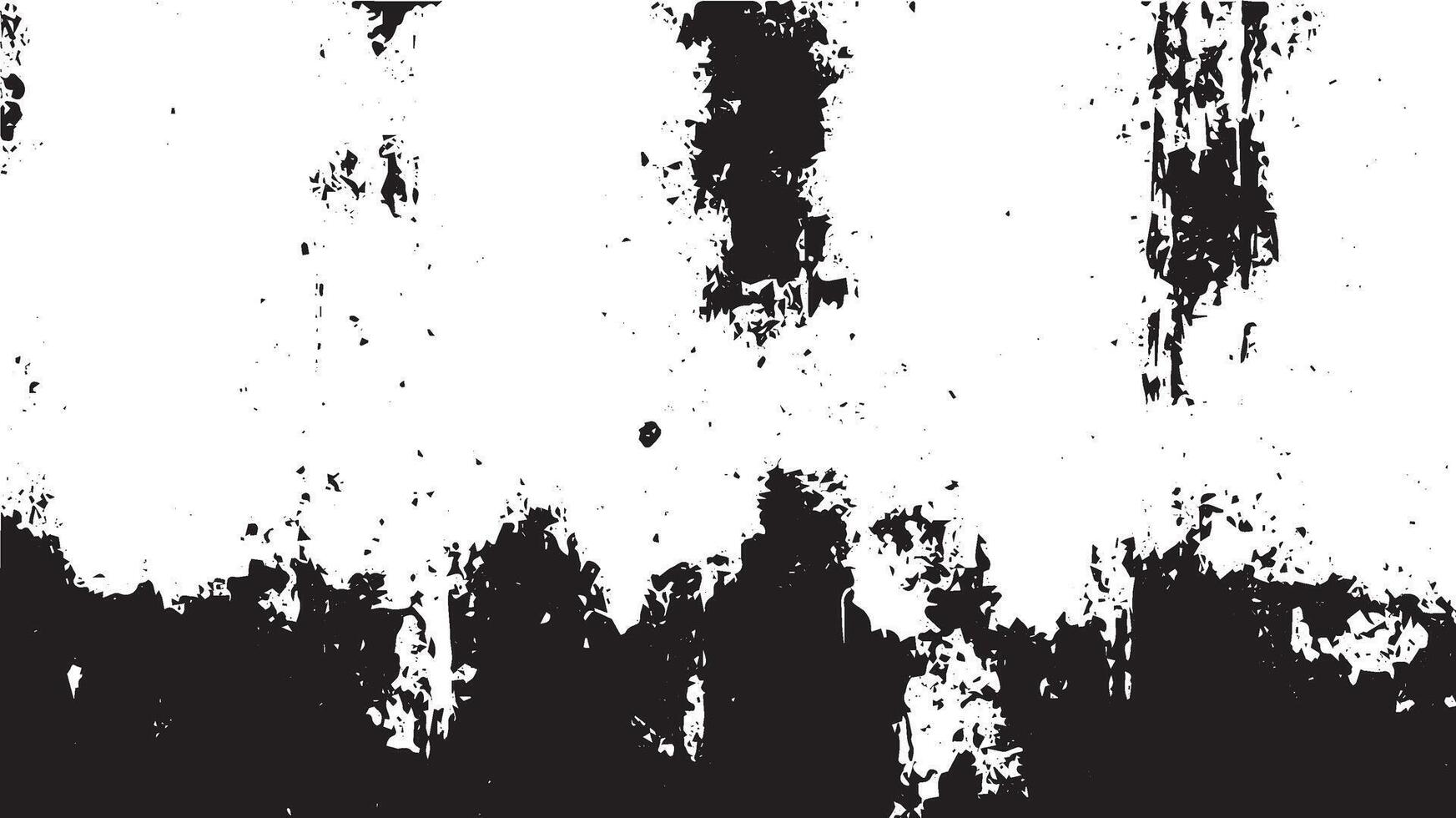Distressed Grunge Texture with Rough Black and White Splatter Effect vector