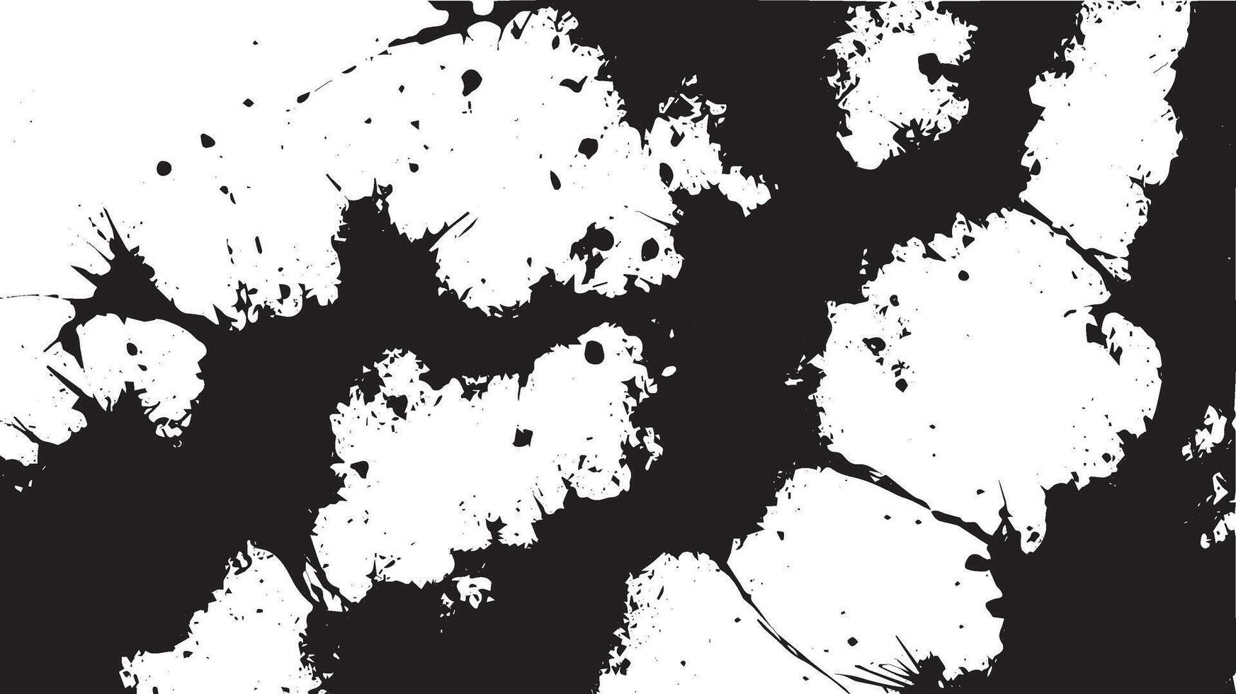 Dynamic Ink Splatter Texture in Black and White with Artistic Paint Drops vector