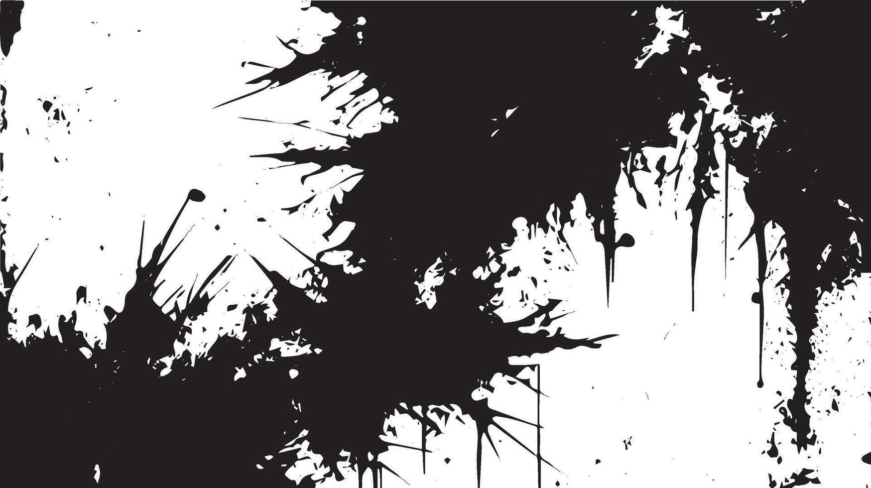 Dripping Ink Splatter Texture Background in Black and White for Grunge and Abstract Art Projects vector
