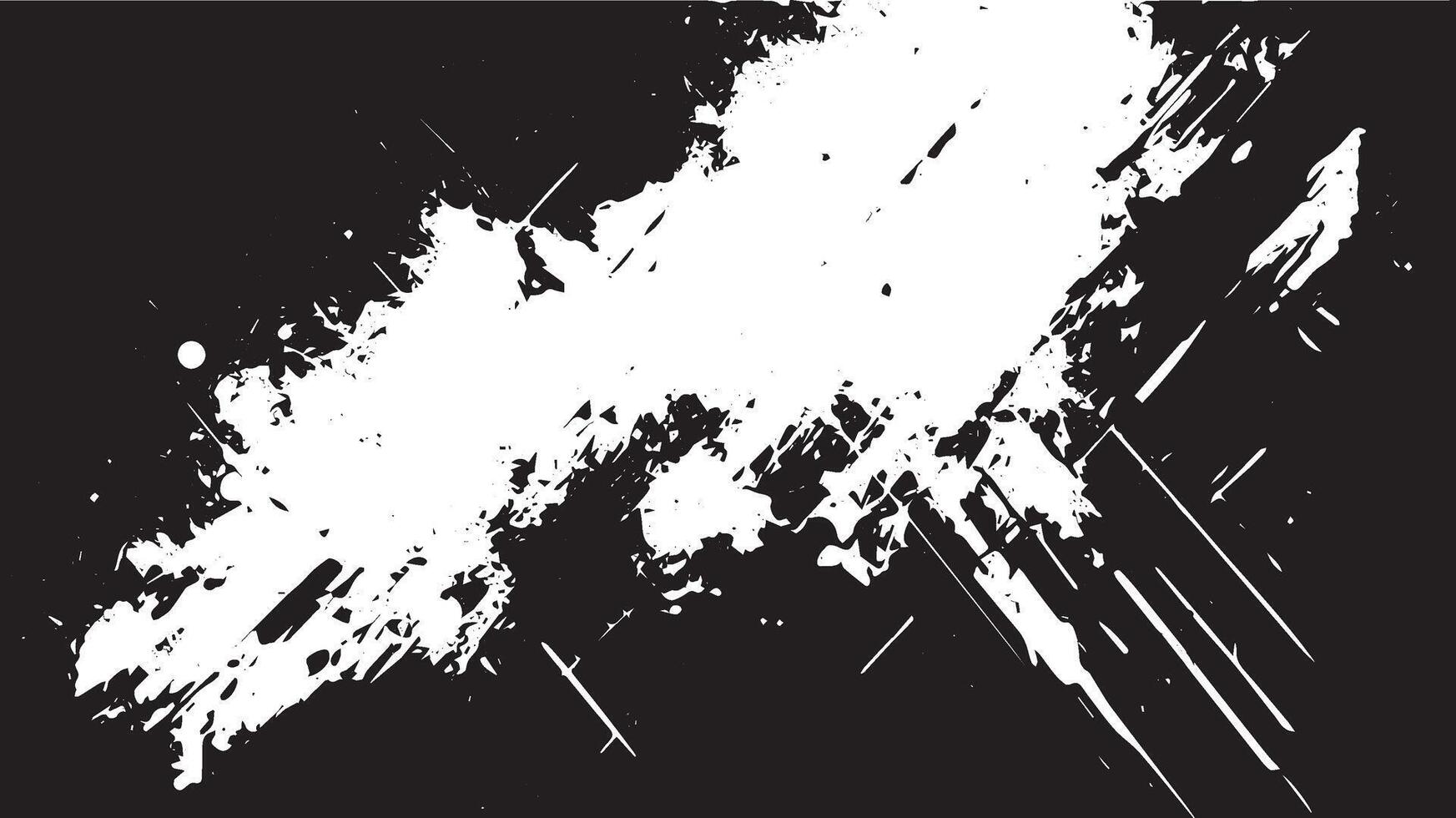 Dynamic Grunge Splatter Texture, Black and White Abstract Brush Stroke Background vector