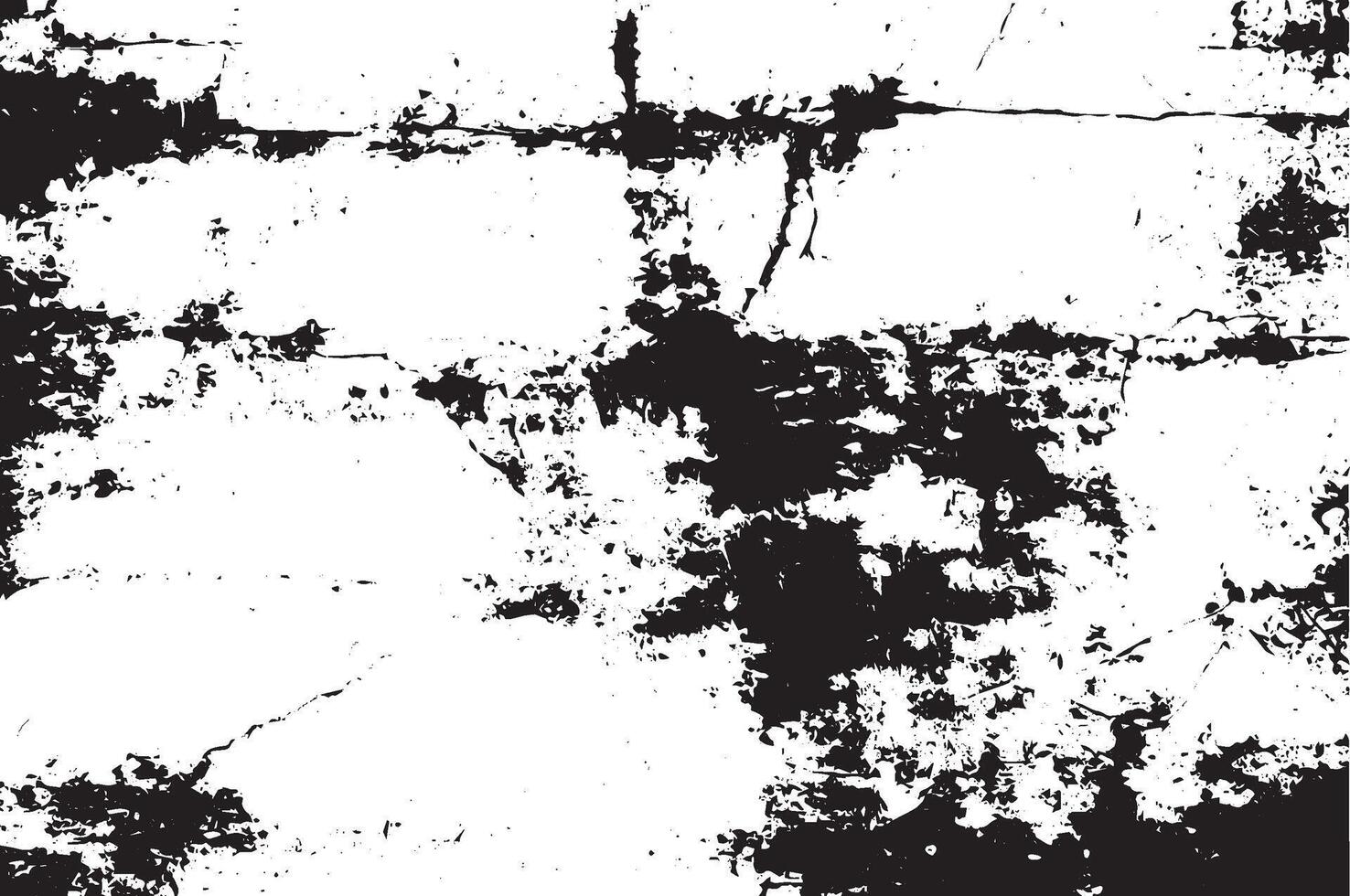 Grunge Distressed Wall Texture Background in Black and White for Vintage Design vector