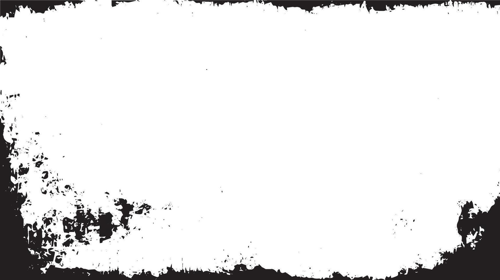 Minimal Grunge Frame with Distressed Corners and White Background vector