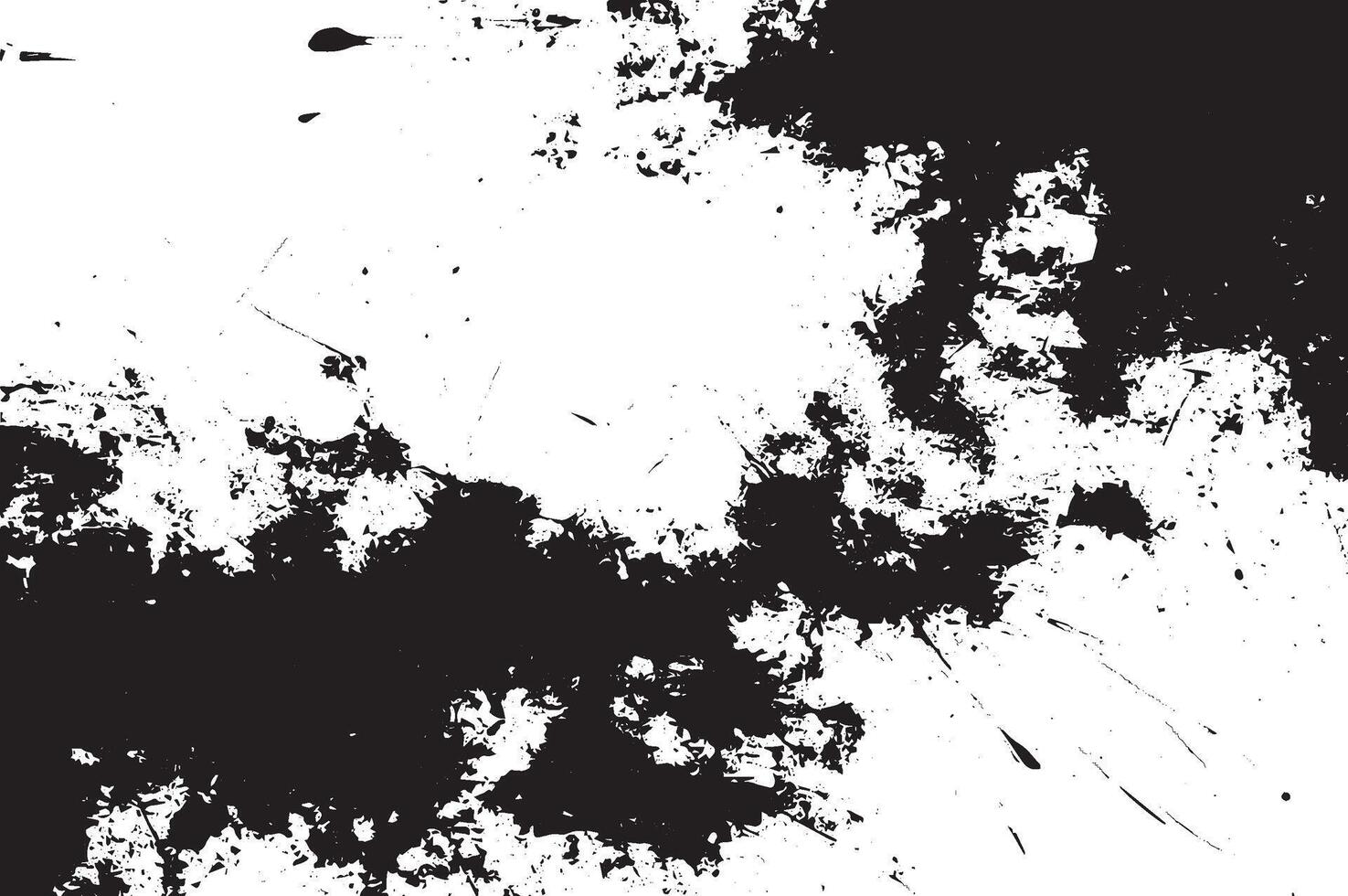 Grunge Splatter Texture Background, Distressed Black and White Abstract Design vector