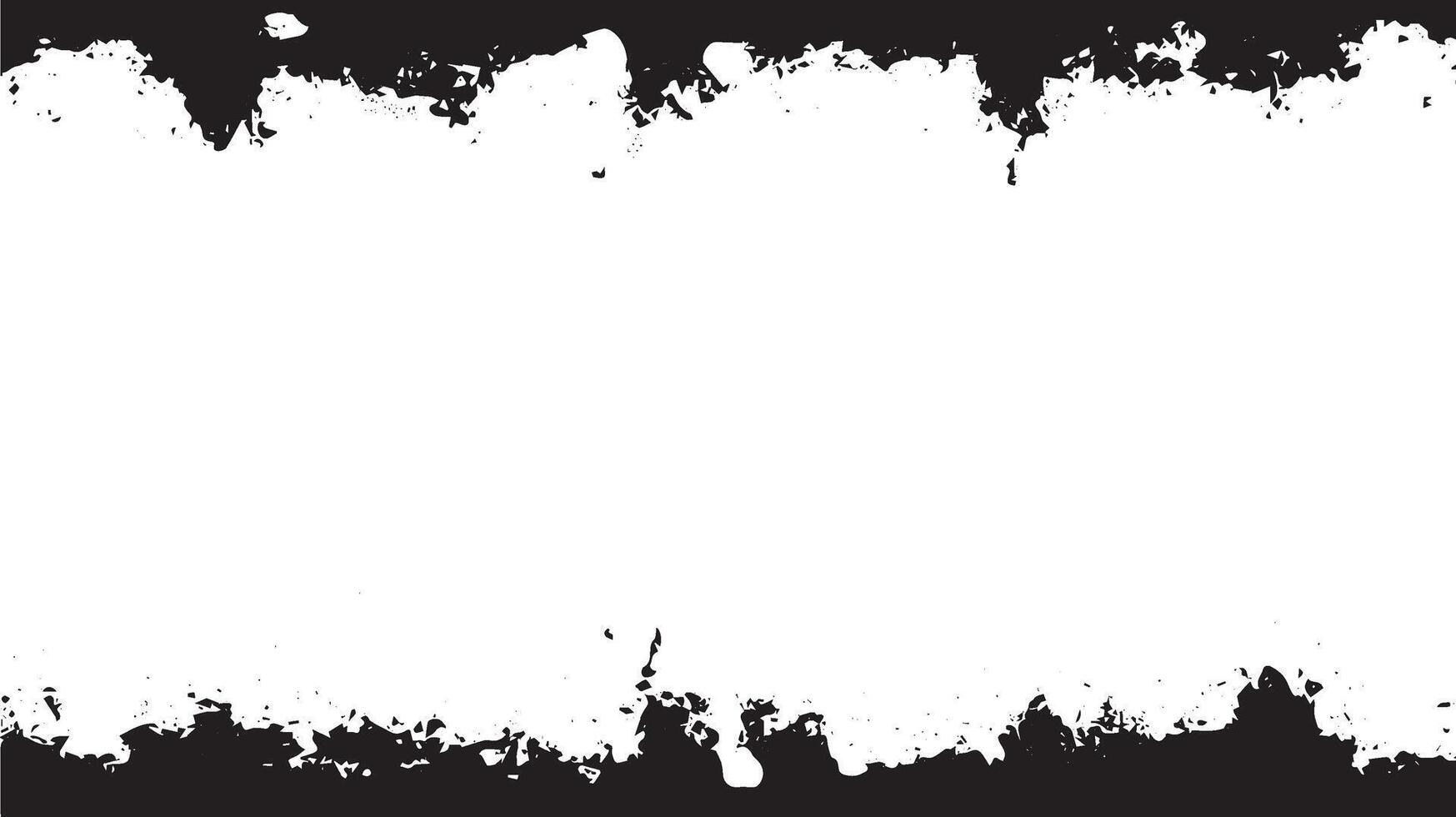 Grunge Border Frame Texture Black and White Distressed Background vector