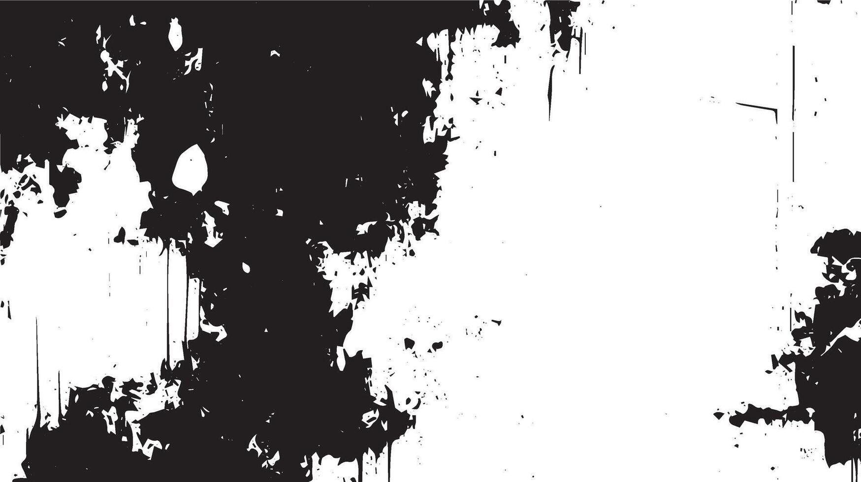 Grunge Dripping Paint Texture, Black and White Abstract Distressed Background vector