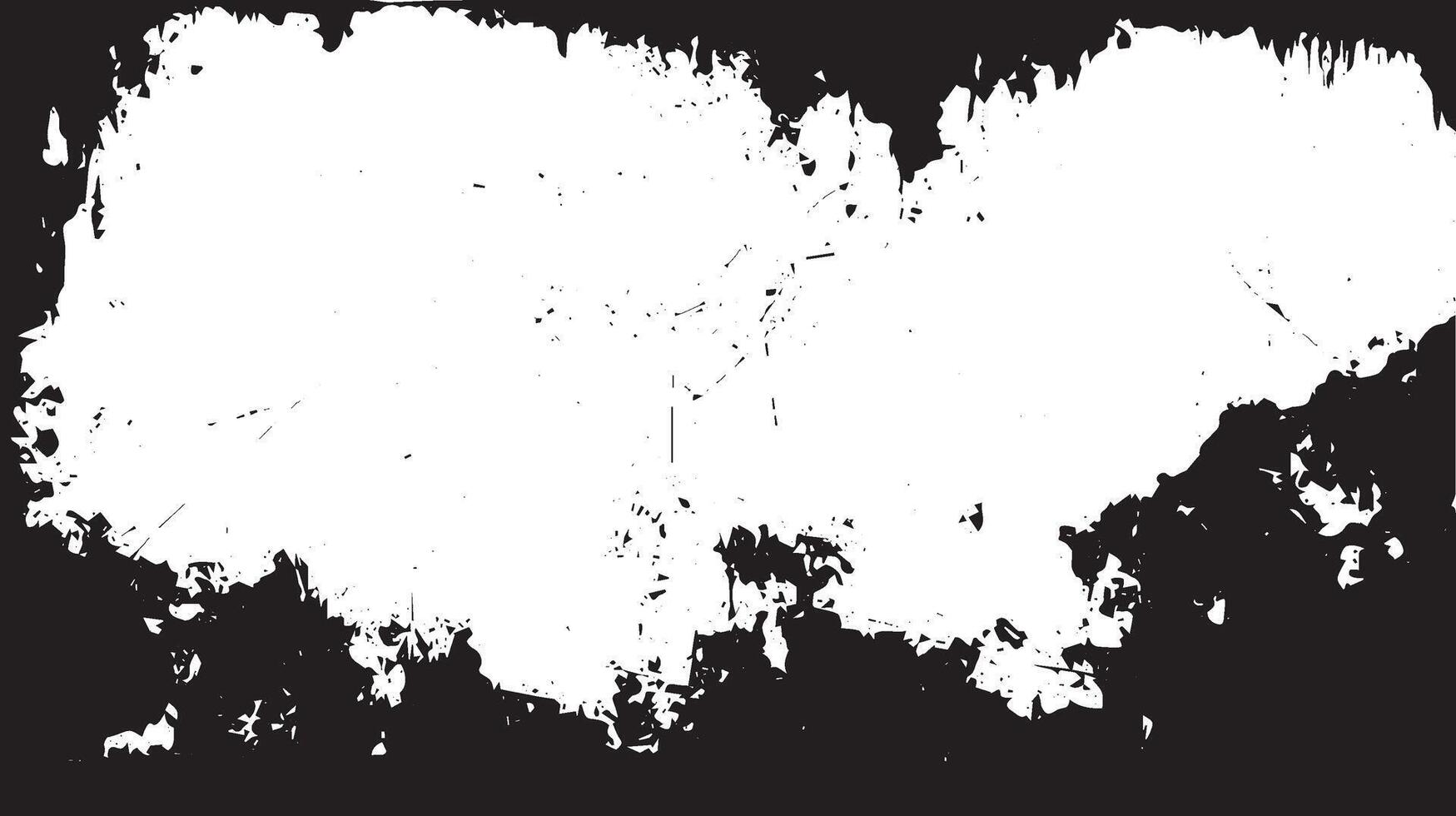 Grunge Distressed Border Texture with Black and White Abstract Rough Edges vector