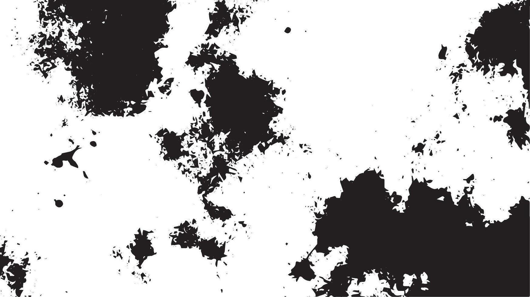 Grunge Black Ink Splatter Texture, Abstract Distressed Background Overlay, Isolated on White vector
