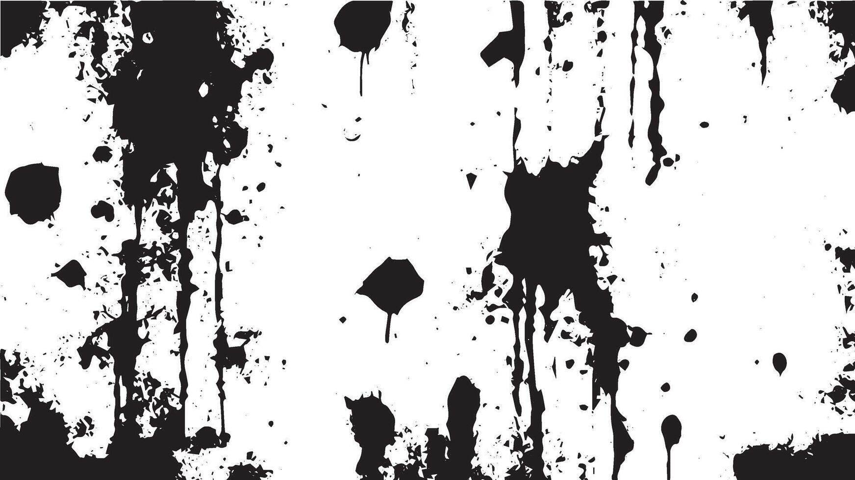 Grunge Dripping Ink Splatter Texture Isolated on White Background vector