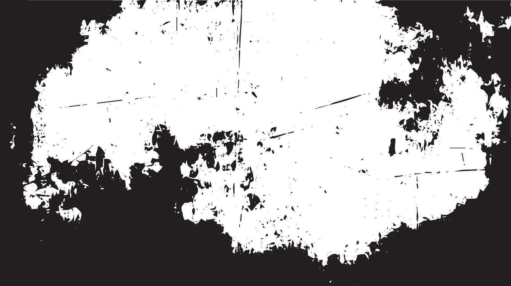 Grunge Distressed Ink Texture, Black and White Abstract Rough Surface Background vector