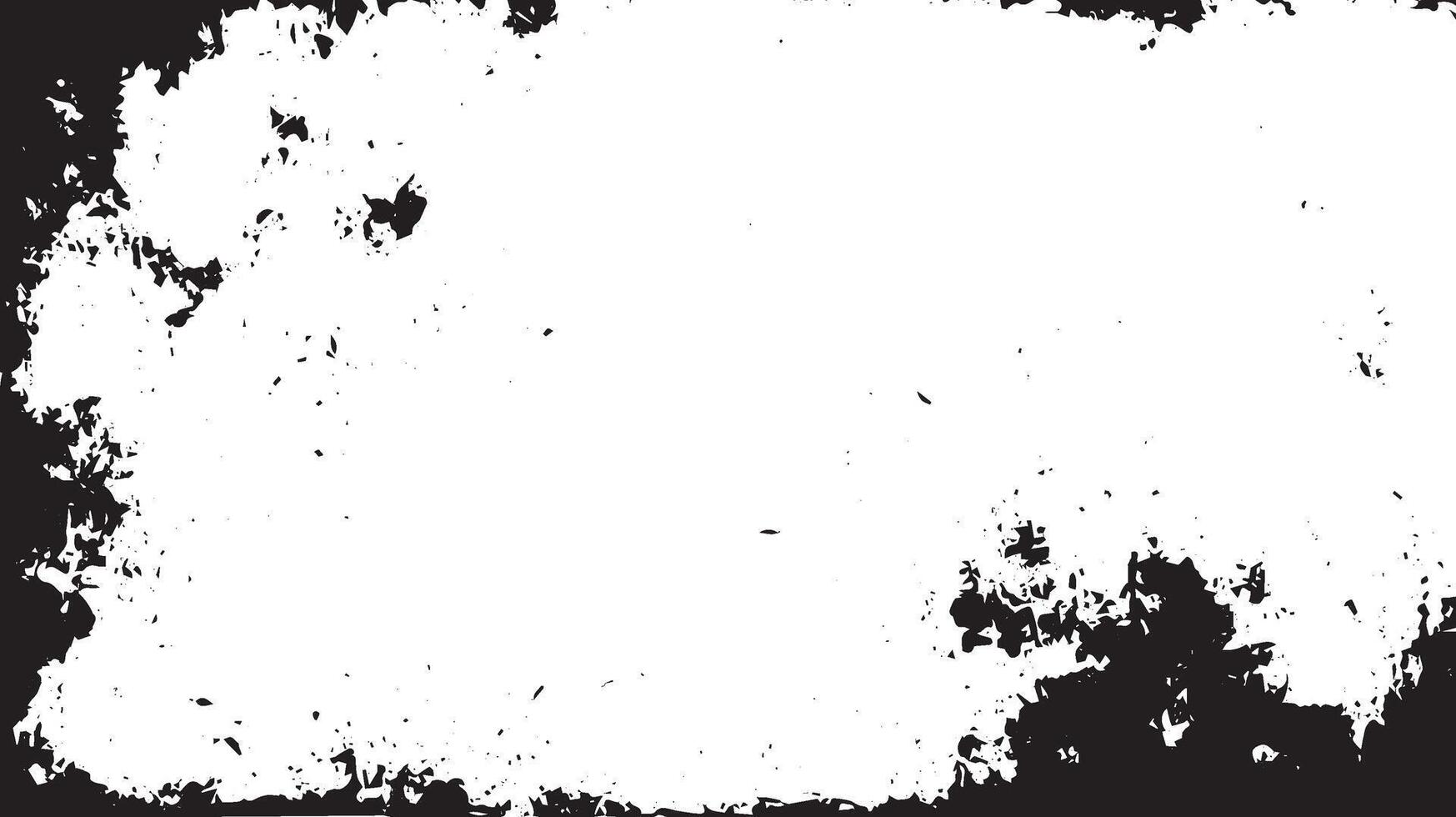 Grunge Border Texture with Rough Distressed Edges and White Center Background vector