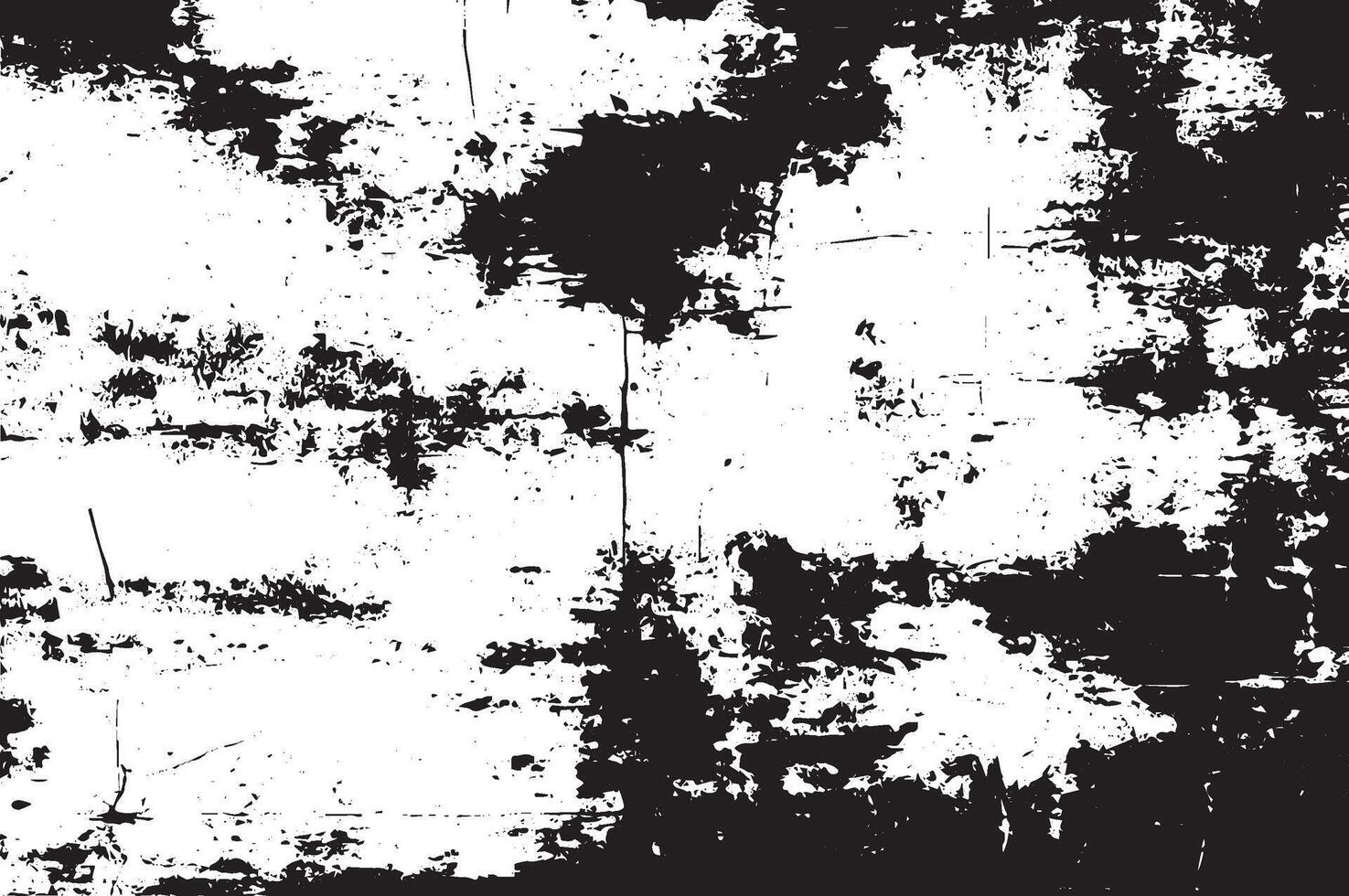 Grunge Distressed Black and White Texture with Scratches and Weathered Surface Effects vector