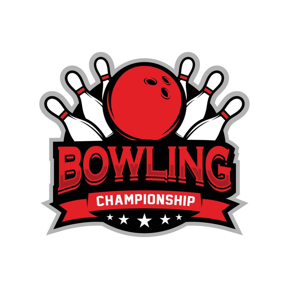 Bowling Championship Sport logo design vector