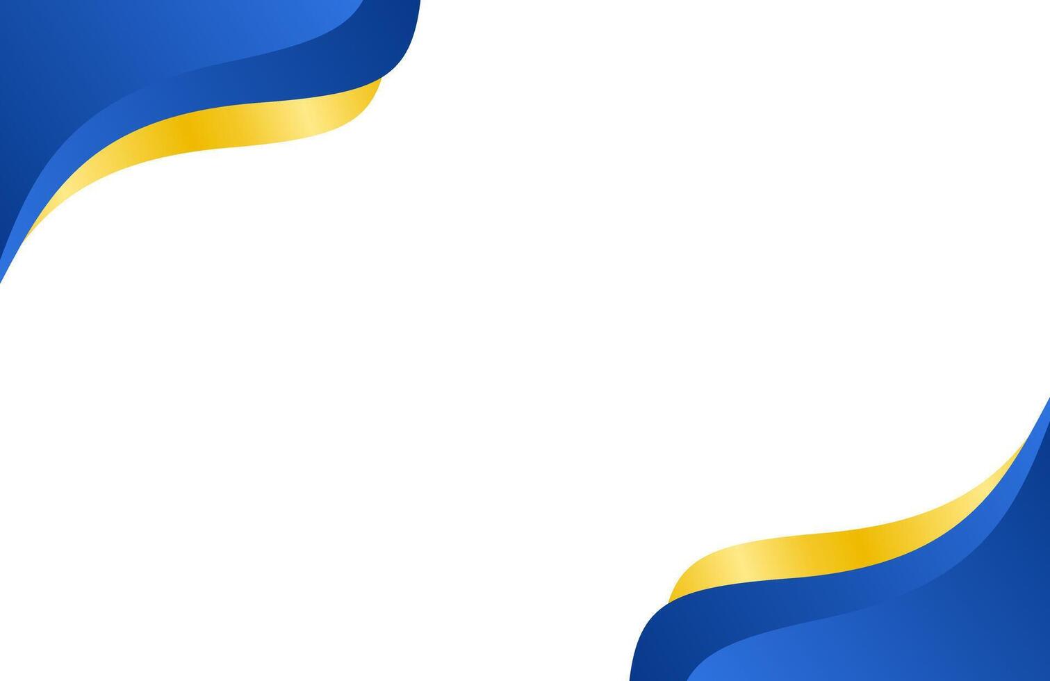 Modern Abstract Blue and Gold Wave Background for Certificate vector