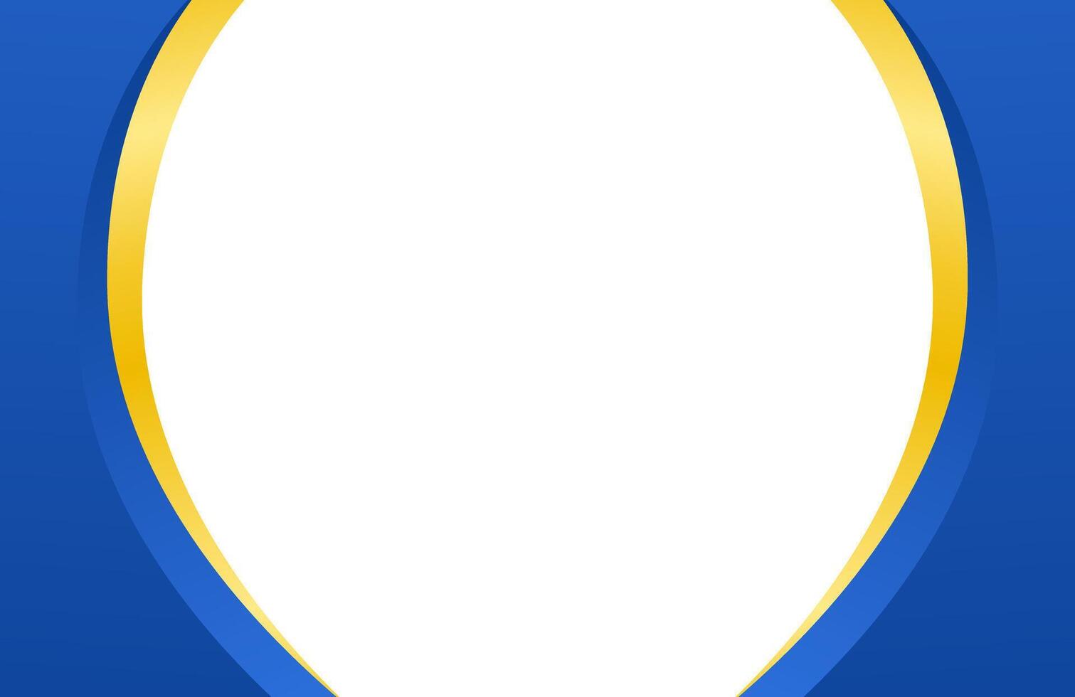 Modern Abstract Blue and Gold Wave Background for Award vector